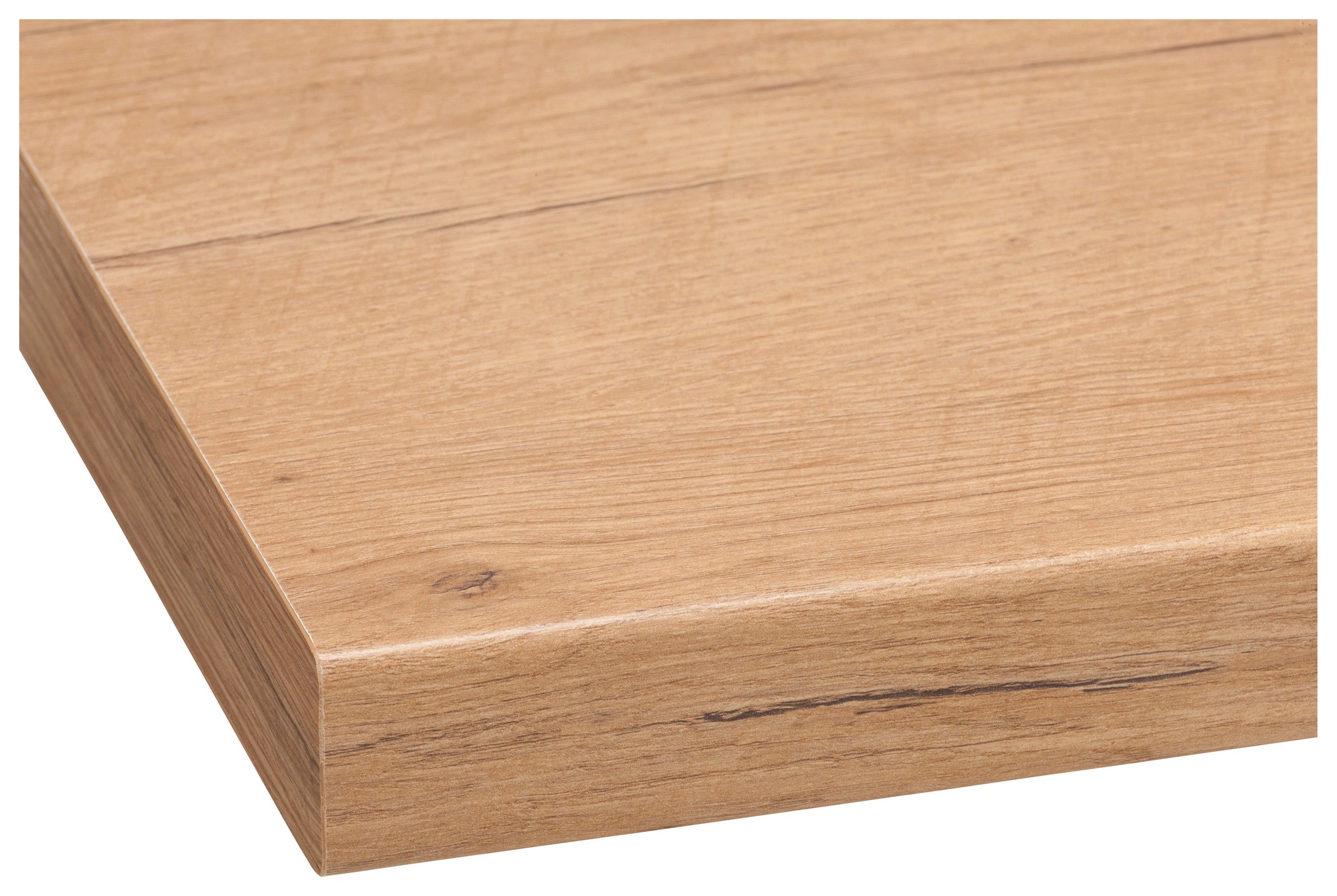 WIHO KÜCHEN Arbeitsplatte »"Flexi 38"« 38 mm stark, von drei Seiten ummantelt Kastelleiche Nachbildung