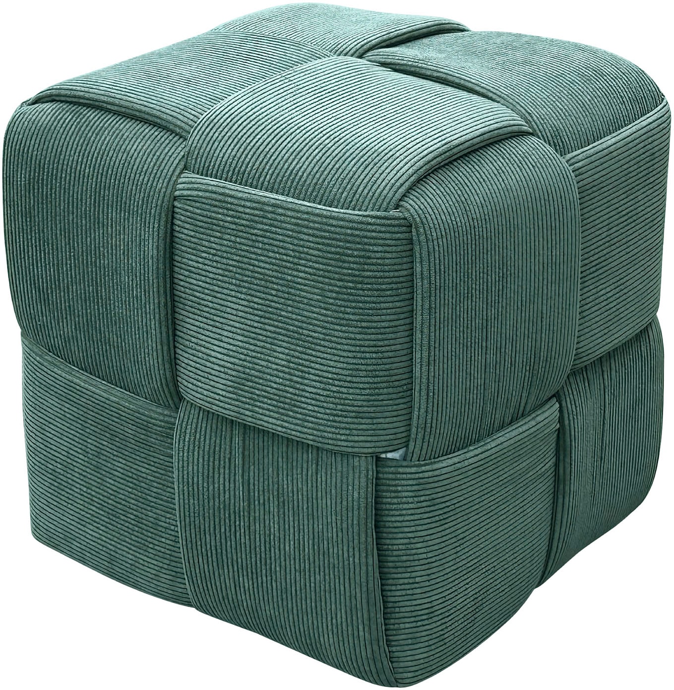 byLIVING Pouf »URBAN« Bezug Cord in verschiedenen Farben, Schaumstoff