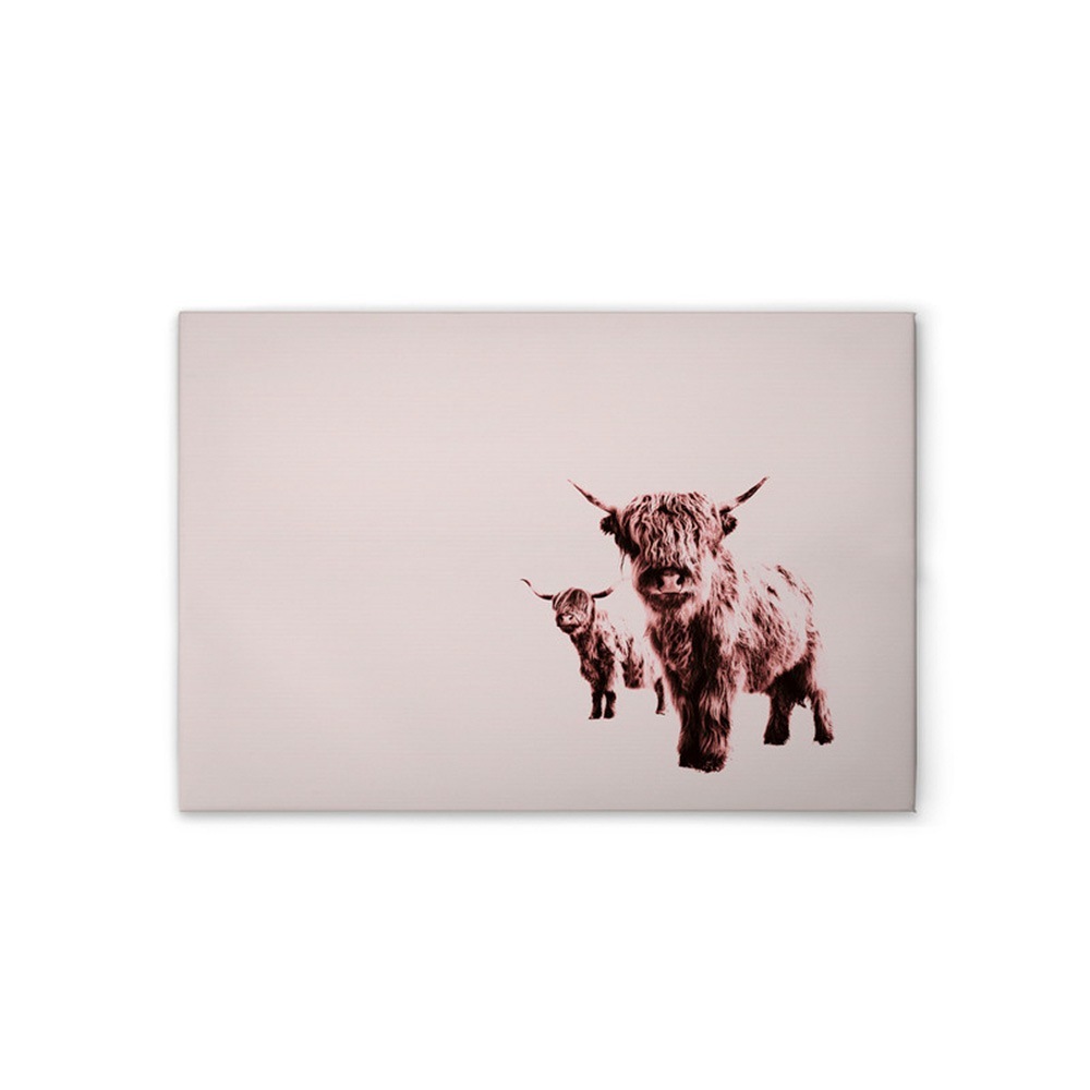 A.S. Création Leinwandbild »Highland Cows - Wandbild Beige Braun Rosa Keilr günstig online kaufen