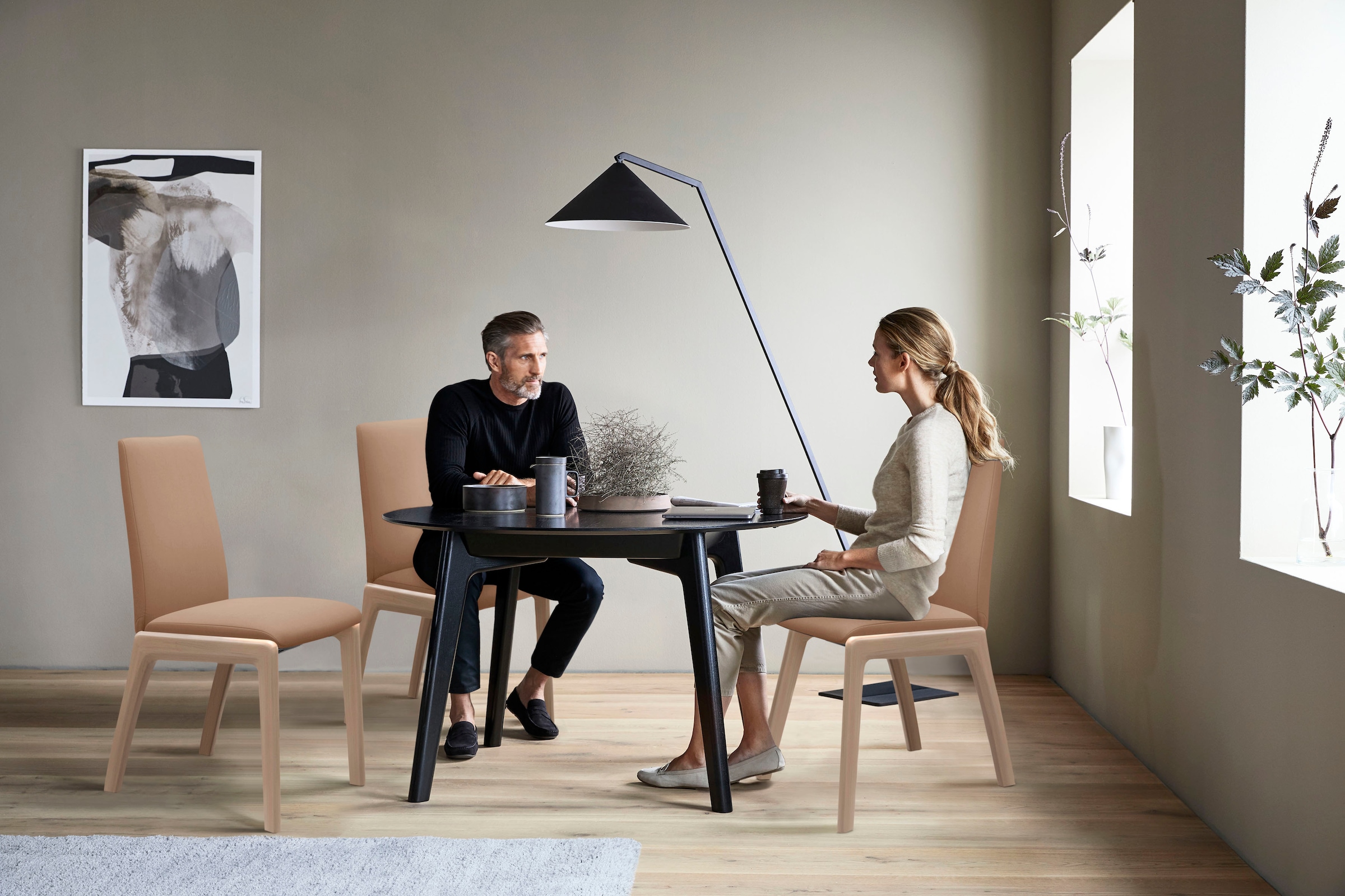 Stressless® Polsterstuhl »Laurel« () Low Back, Größe M, mit abgerundeten Beinen in Eiche natur