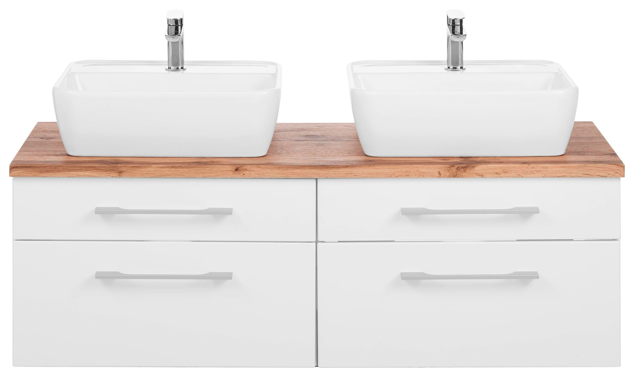 welltime Waschbeckenunterschrank »Davos«, Badmöbel, Waschtisch inkl. Waschbecken, Breite 120 cm