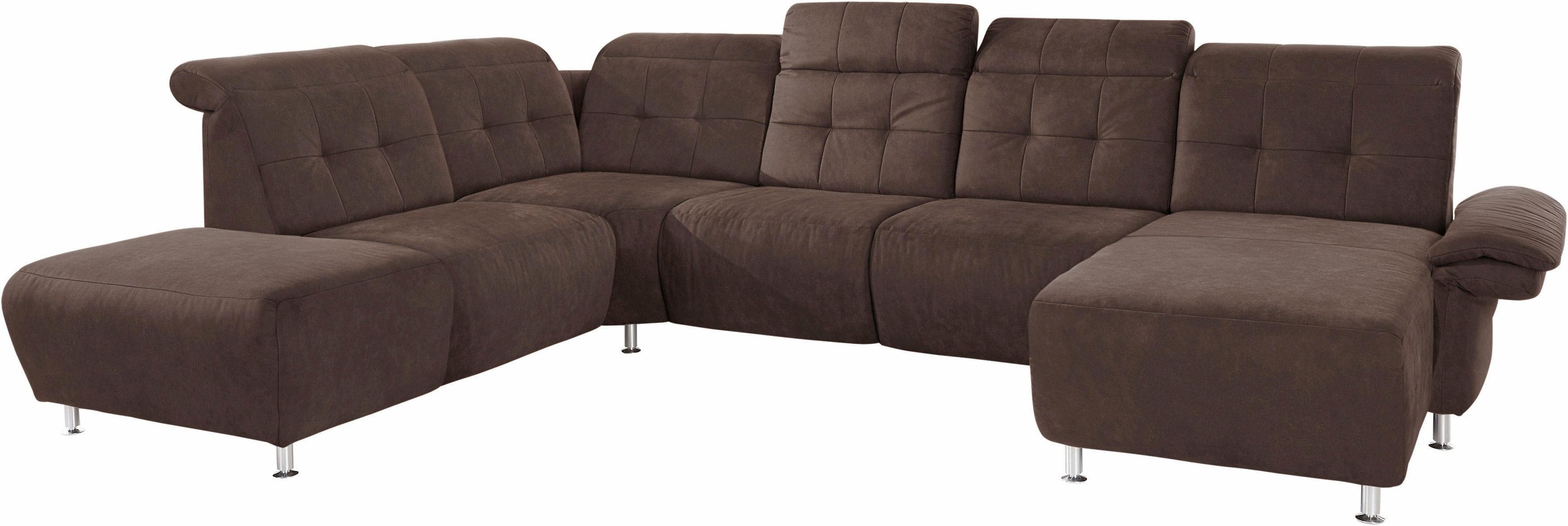 Places of Style Wohnlandschaft »Manhattan U-Form«, 2 Sitze mit elektrischer Relaxfunktion, verstellbare Armlehnen