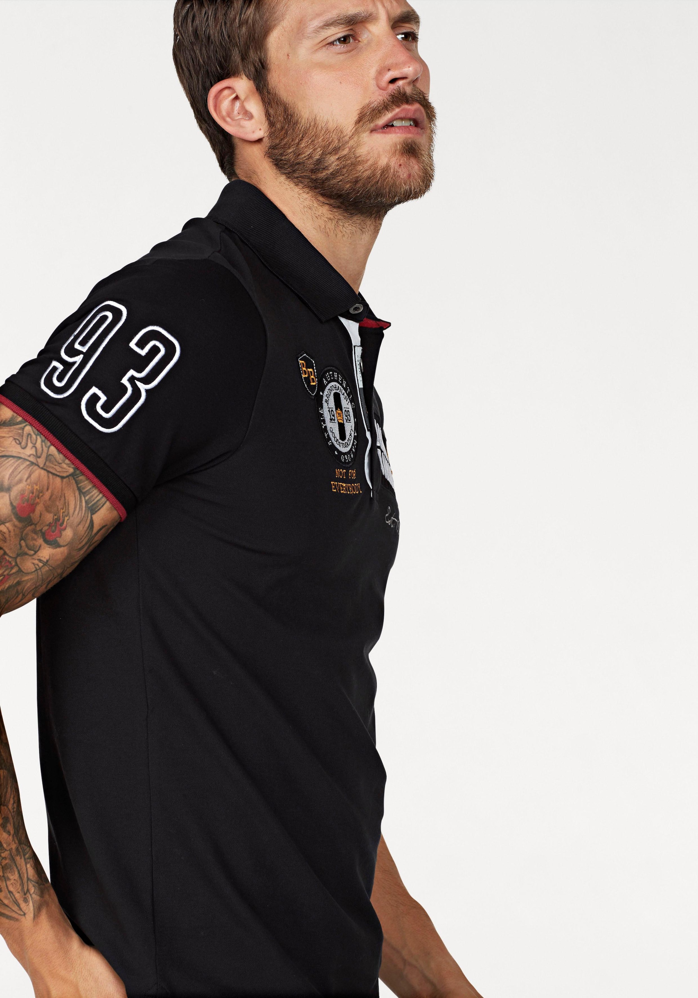 Bruno Banani Poloshirt, Kurzarm, körpernahe Passform, unifarben, Polokragen