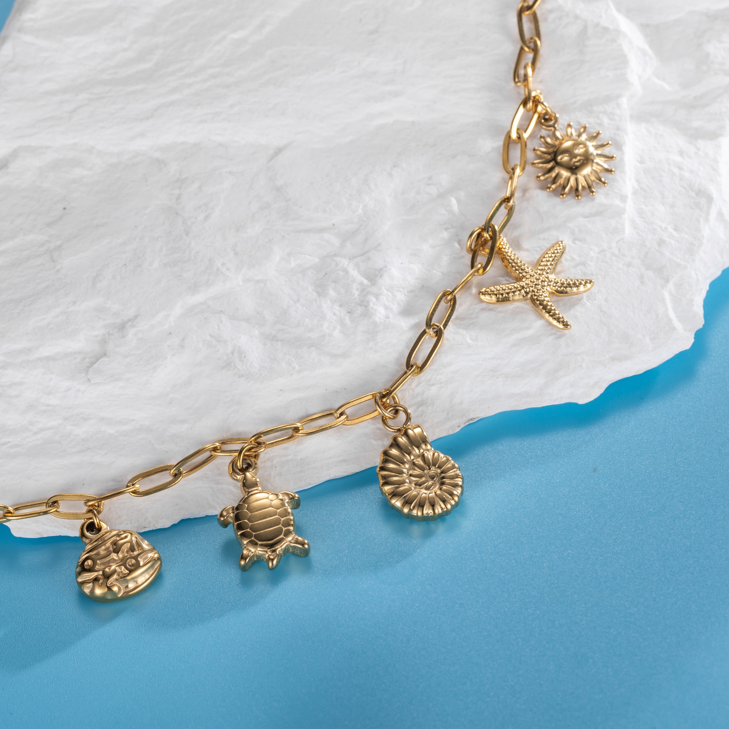 Firetti Bettelarmband »Schmuck Geschenk Edelstahl Armschmuck Armkette Ocean«