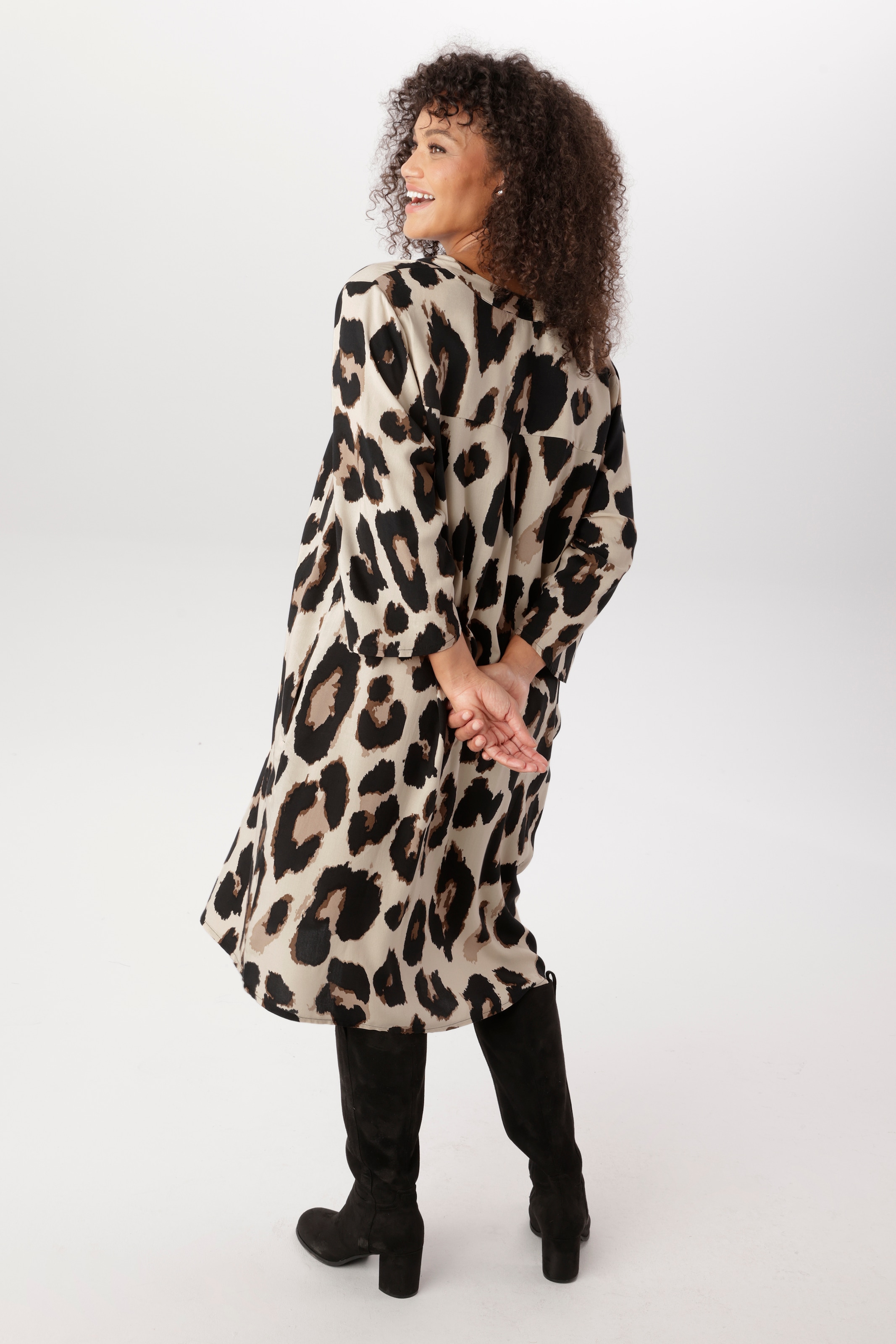 Aniston PLUS Druckkleid mit tollem Leoprint - NEUE KOLLEKTION