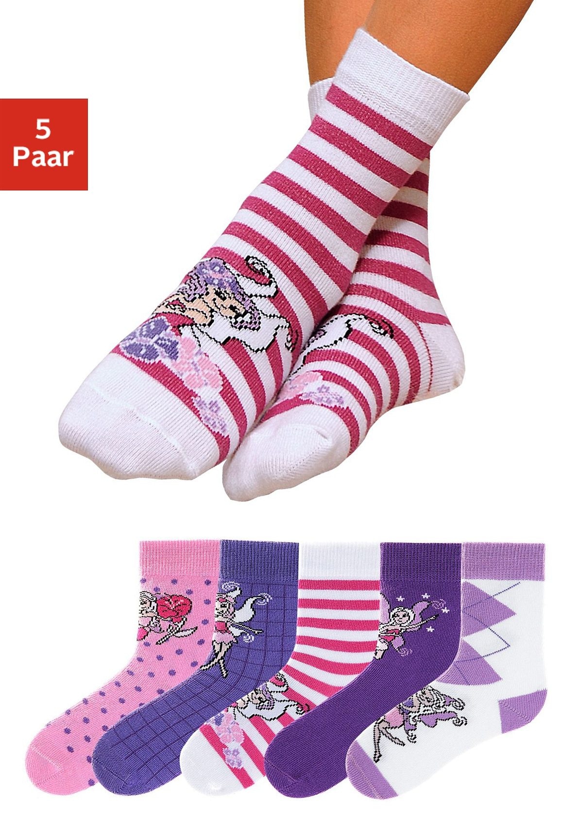 H.I.S Socken, (Packung, 5 Paar), in 5 farbenfrohen Designs