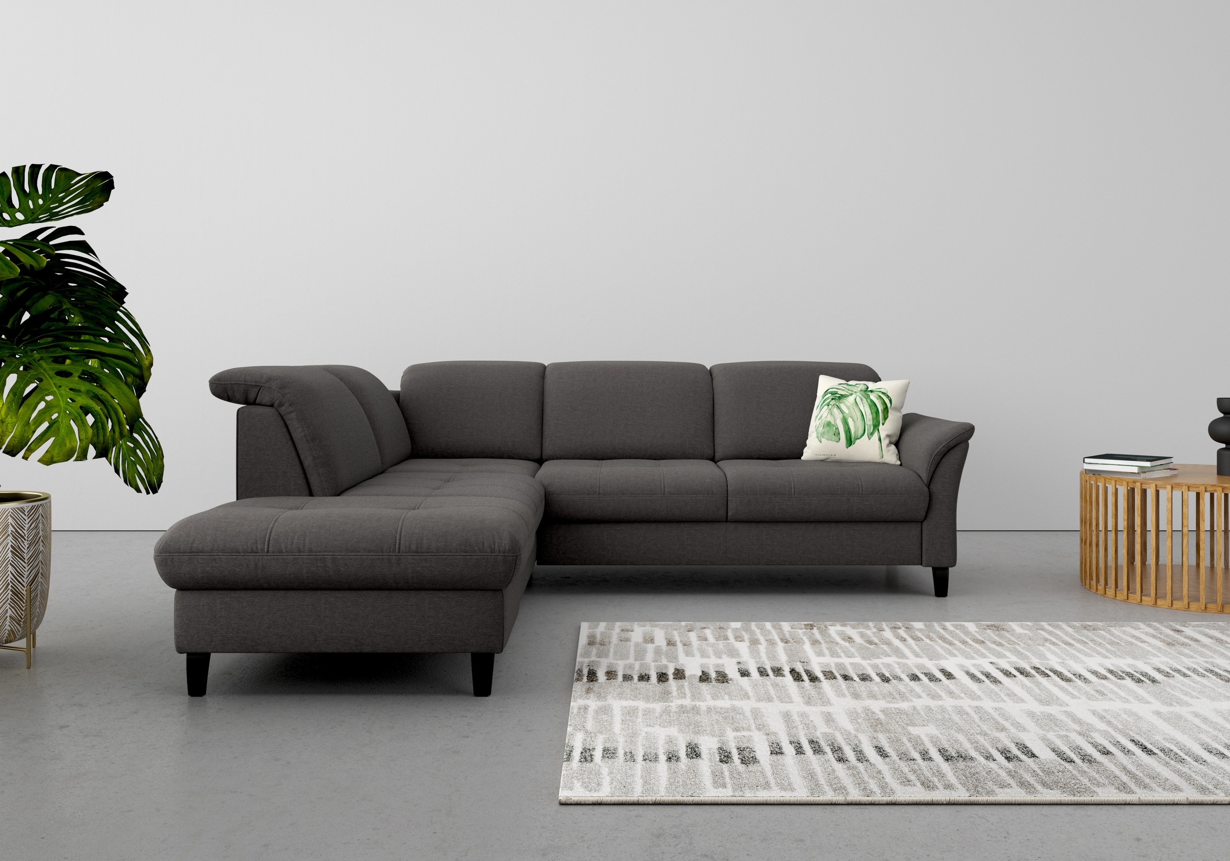 sit&more Ecksofa »Maggiore L-Form«, wahlweise mit Kopfteilverstellung, Bettfunktion und Stauraum