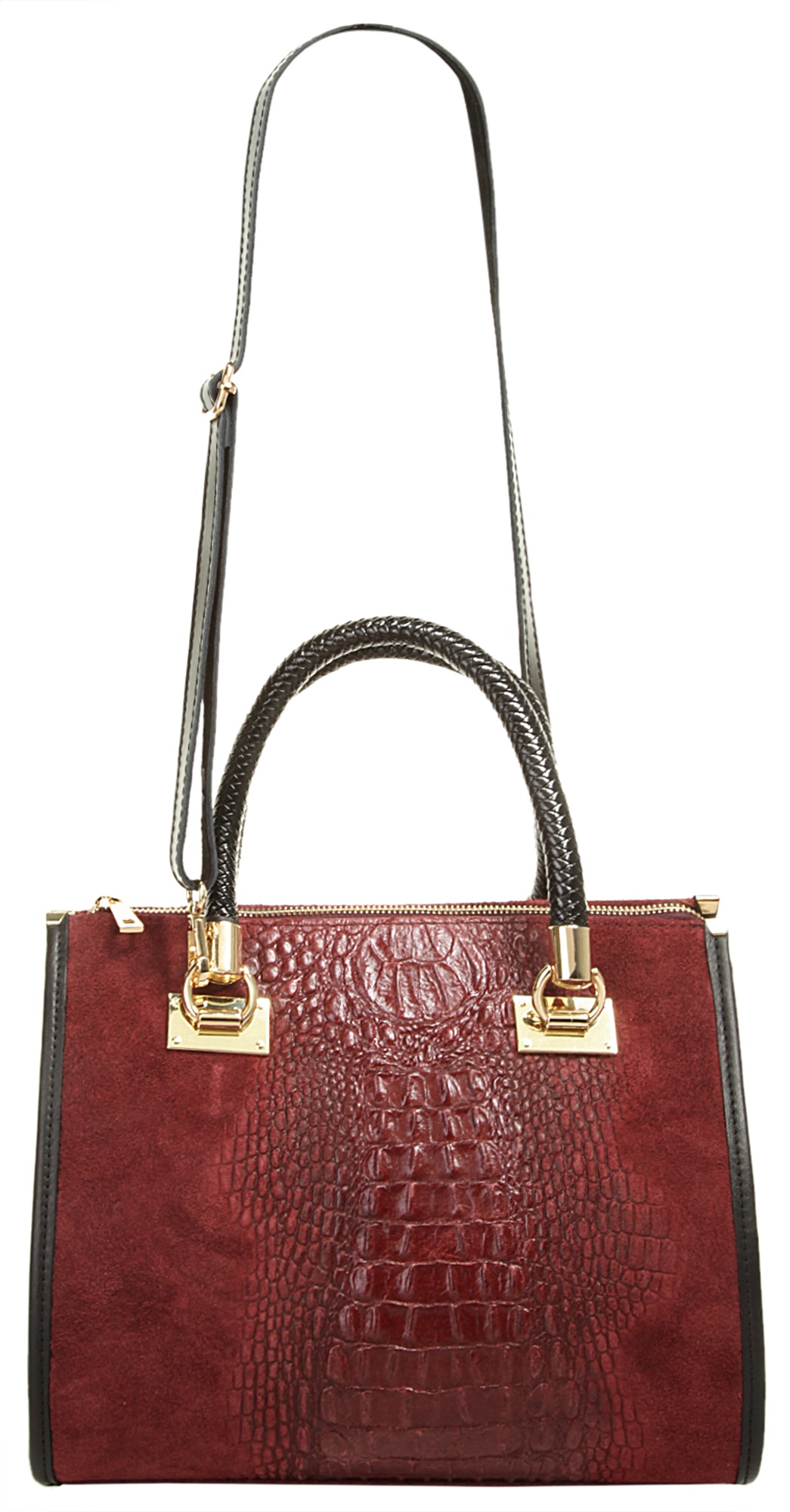 Cluty Henkeltasche echt Leder, Made in Italy