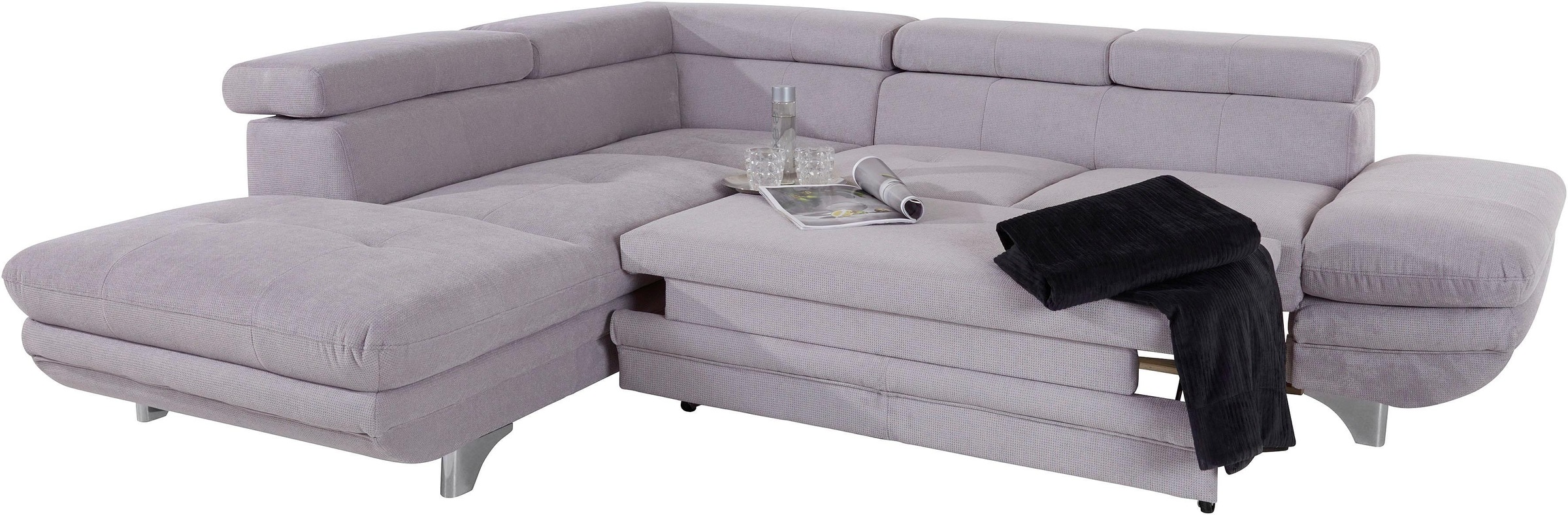 COTTA Ecksofa »Enterprise L-Form«, inklusive Kopf- und Armteilverstellung, wahlweise mit Bettfunktion