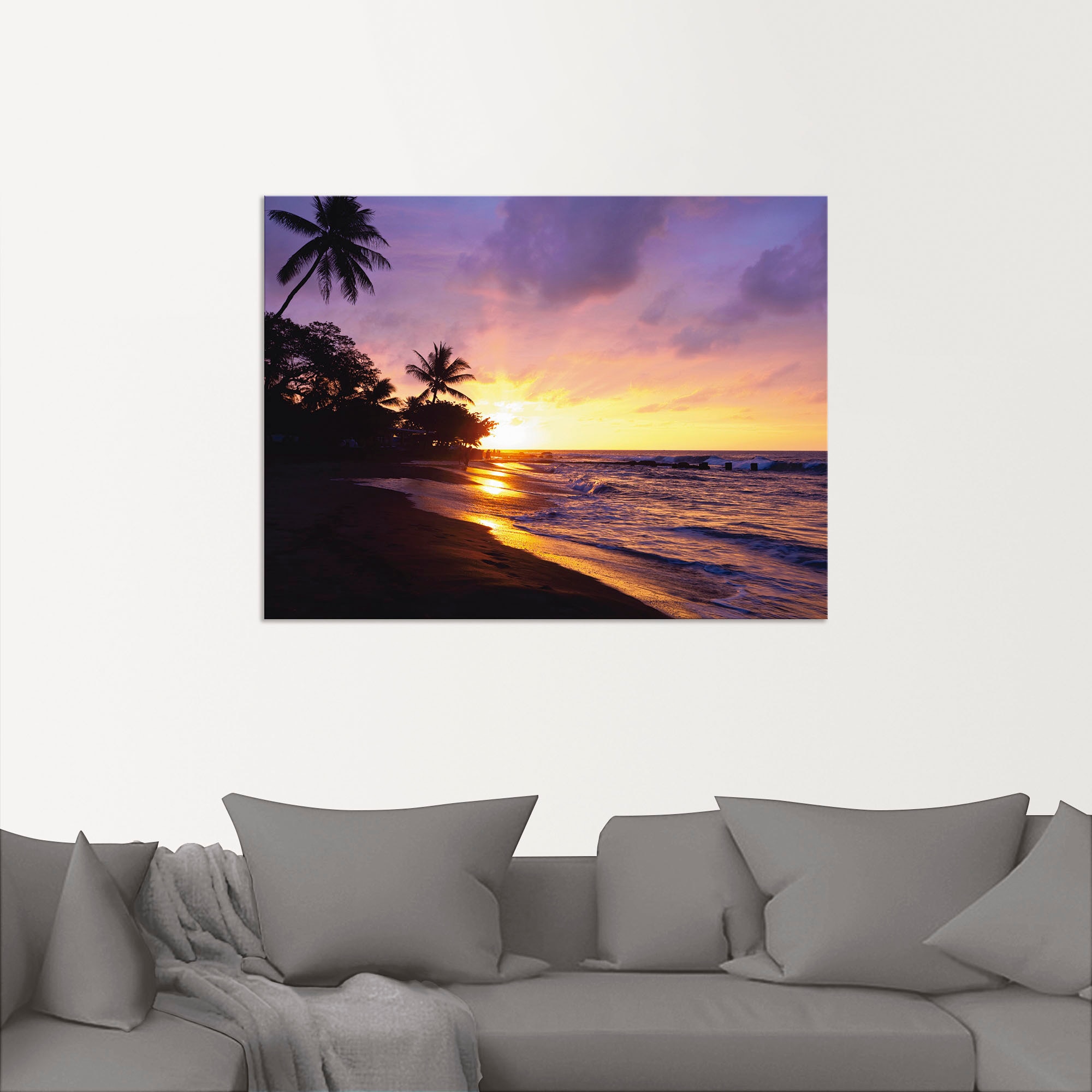 Artland Wandbild »Tropischer Strand«, Sonnenaufgang & -untergang, (1 St.), günstig online kaufen