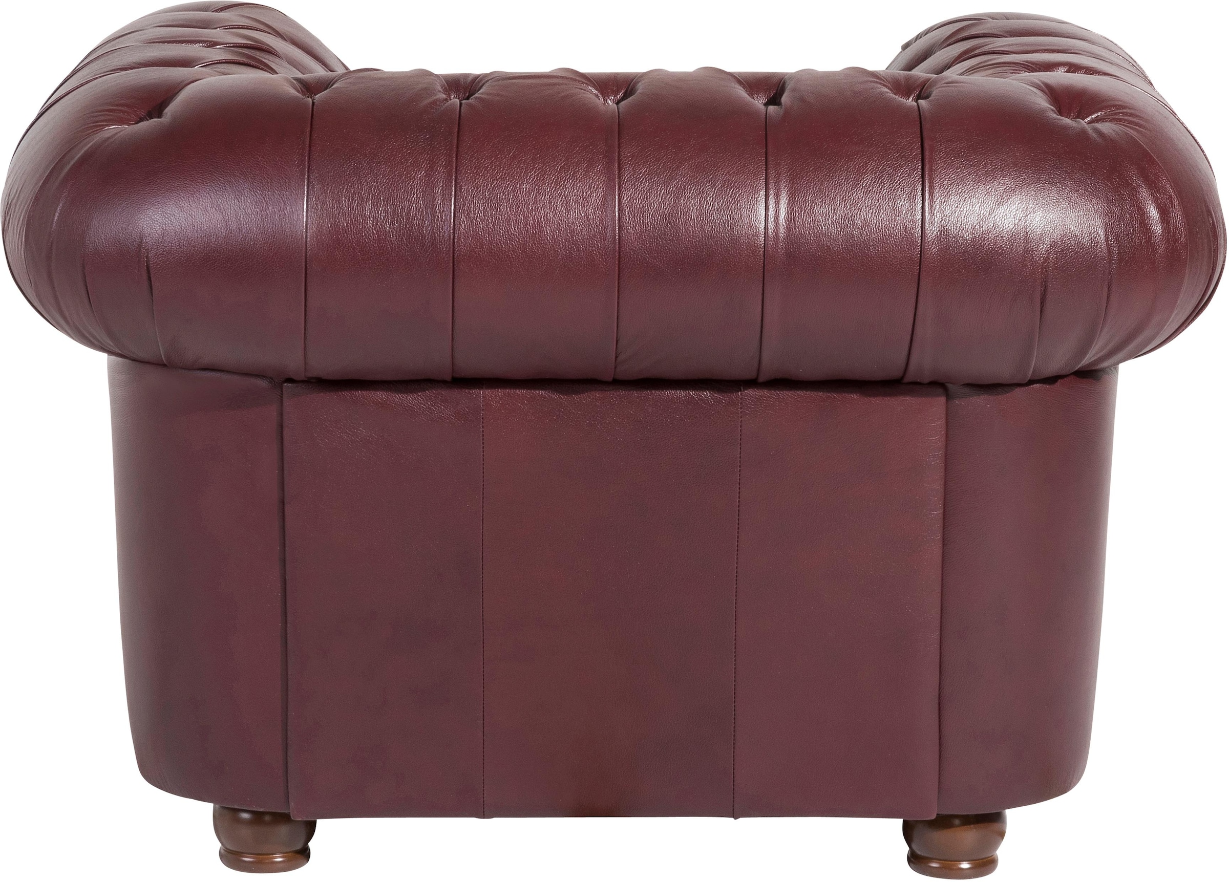 Max Winzer® Sessel »Bristol, Loungesessel, Chesterfield, aufwendige Verarbeitungsdetails«, mit edler Knopfheftung, bequem, kompakte Stellmaße Breite 110 cm