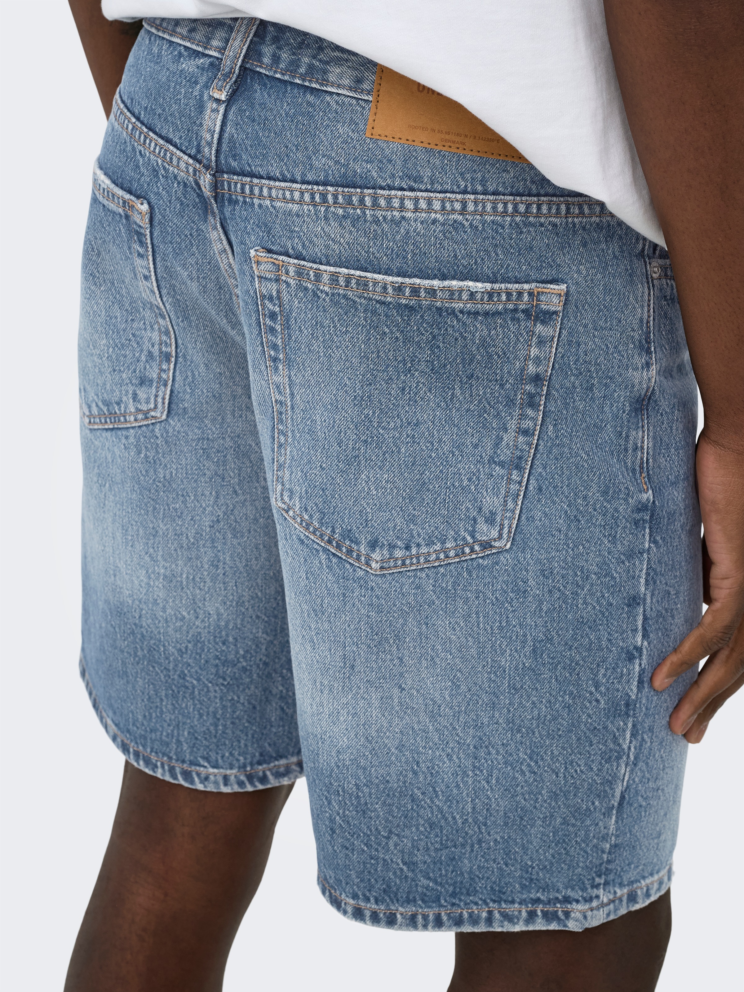 ONLY & SONS Jeansshorts »ONSEDGE MB GREEN 3227 TAI DNM SHORTS« Baumwolle, straight fit