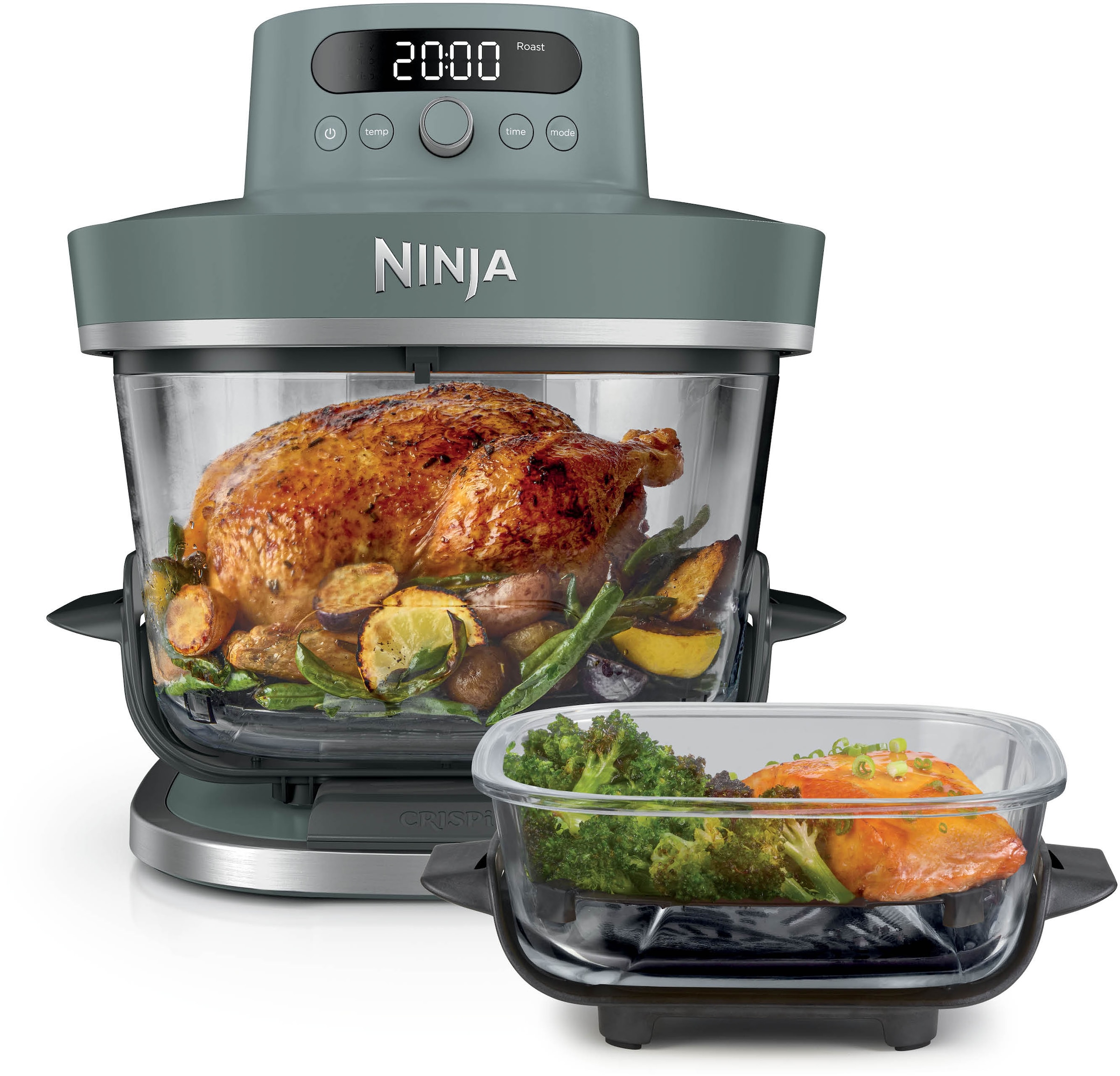 NINJA Heißluftfritteuse »CRISPi PRO 7-in-1 Glas-Air-Fryer - Beige AS101EULG« 2050 W 7 Kochfunktionen, Vorbereitung, Zubereitung + Aufbewahrung von Speisen