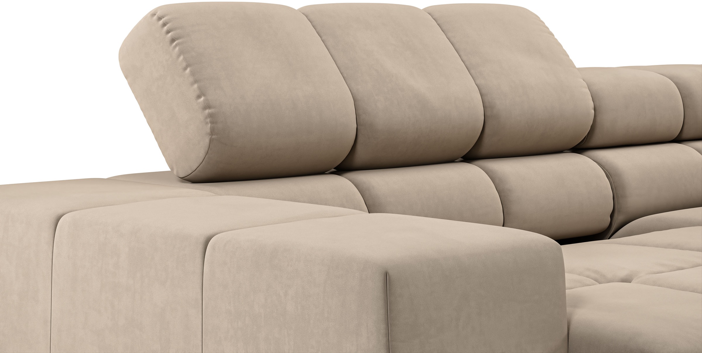 INOSIGN Ecksofa »Ancona, incl. Kopfteilverstellung + 3 Zierkissen, L-Form, bequem«, wahlweise motorische Sitztiefenverstellung, B/T(H: 249/215/70 cm