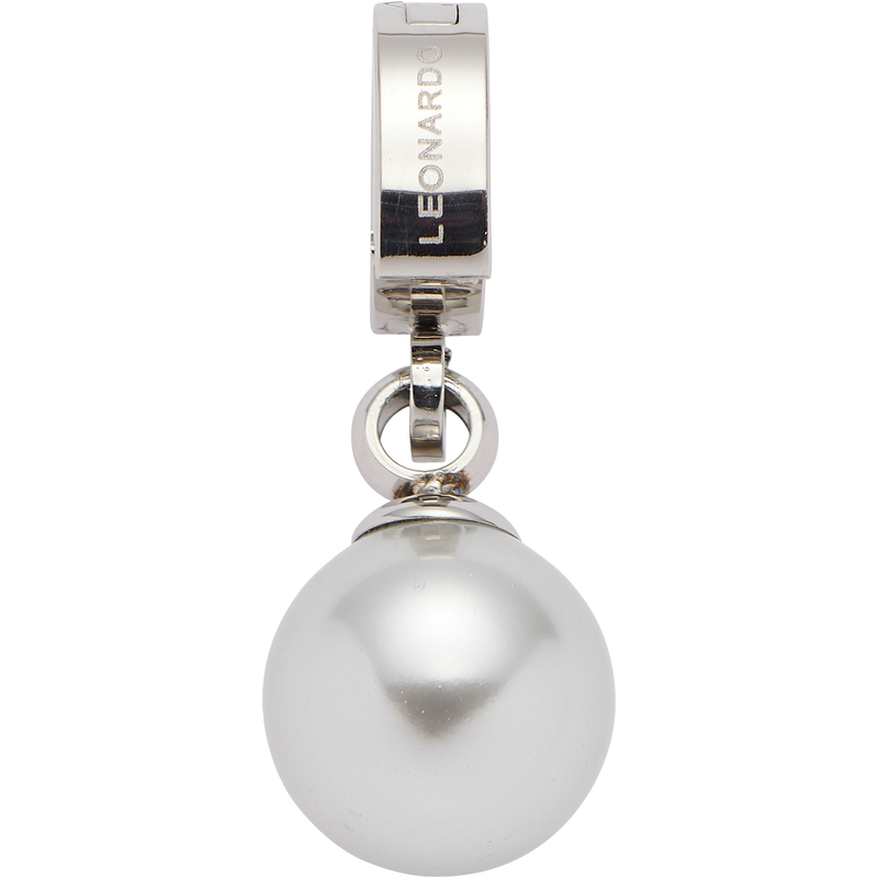 LEONARDO Charm-Einhänger »Anhänger Coco Clip & Mix« mit Perle (imitiert) edelstahlfarben-weiß Ein Schatz für jede Kombi: Der schlichte...