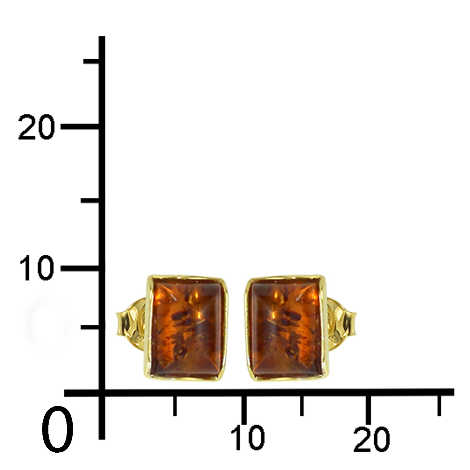 OSTSEE-SCHMUCK Paar Ohrstecker »Ostsee-Schmuck Ohrstecker Classic 8 x 6 mm«