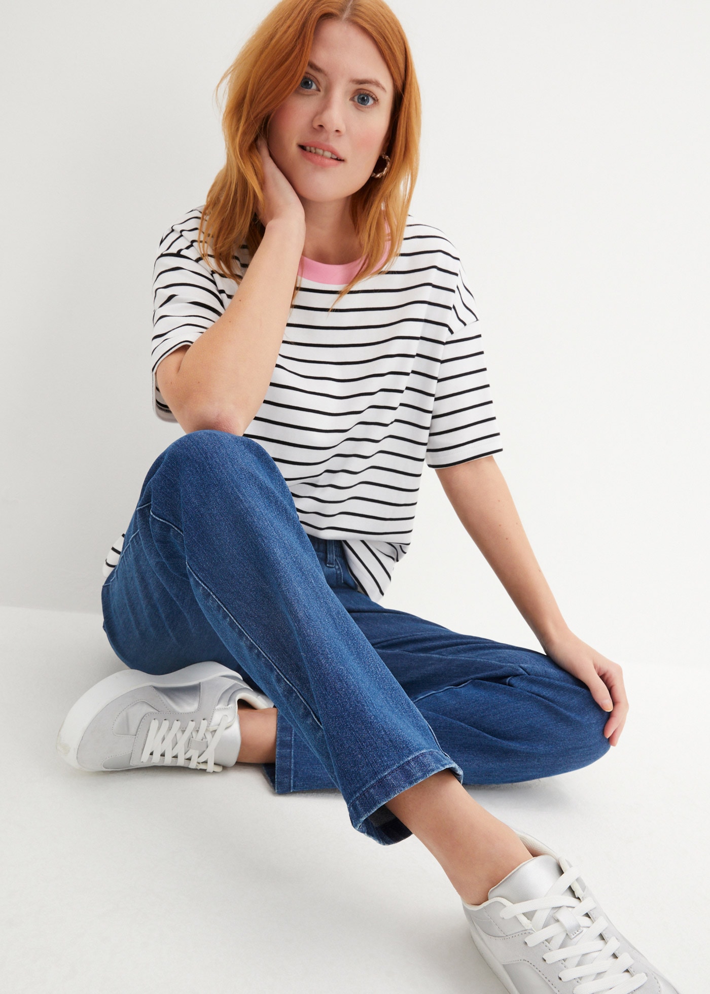 bonprix Stretch-Hose  im 2er Pack, mit Gummizug