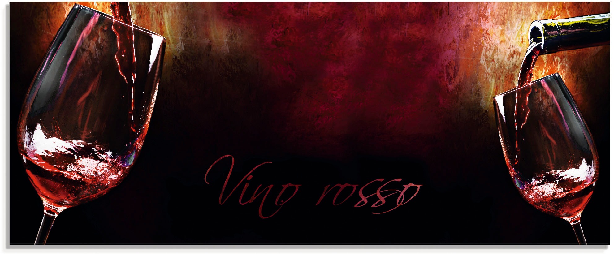 Artland Glasbild »Wein - Rotwein«, Getränke, (1 St.), in verschiedenen Größen