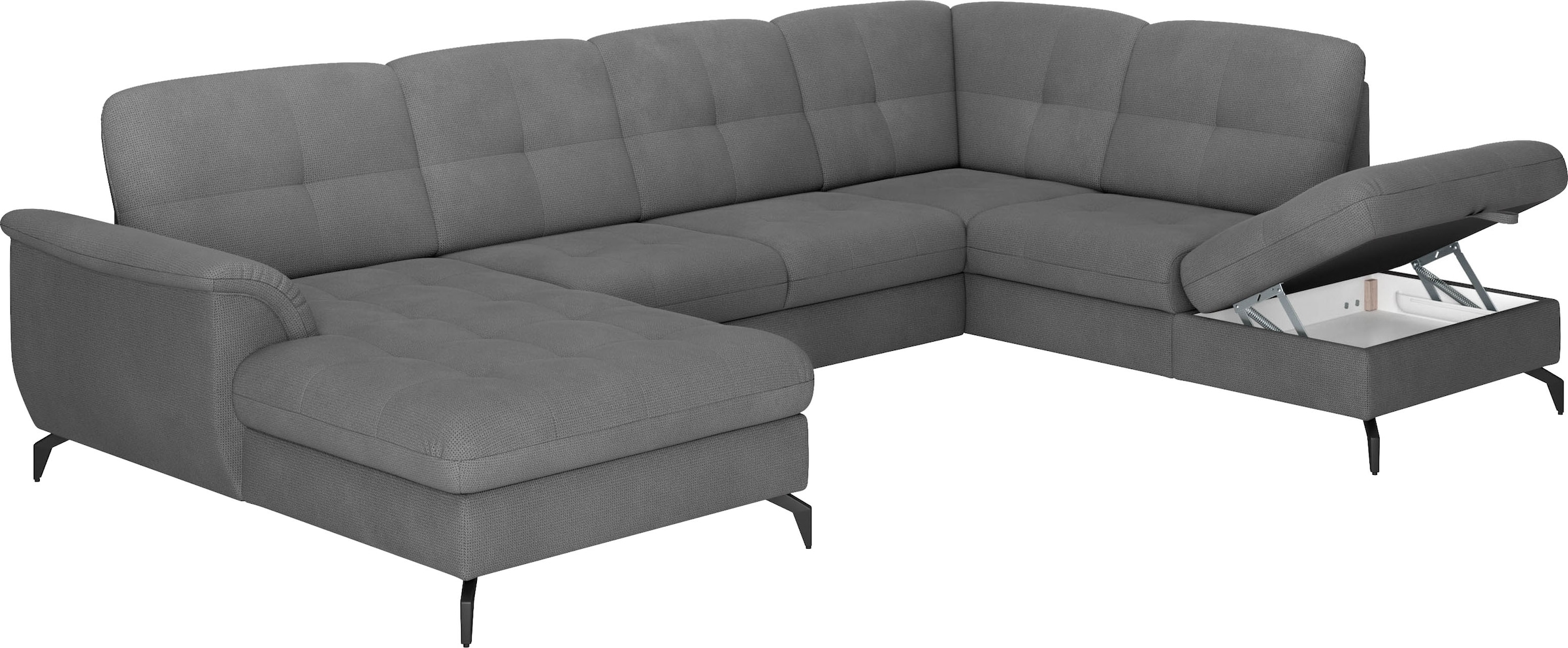 sit&more Wohnlandschaft »Zora U-Form«, wahlweise mit Bettfunktion und Bettkasten