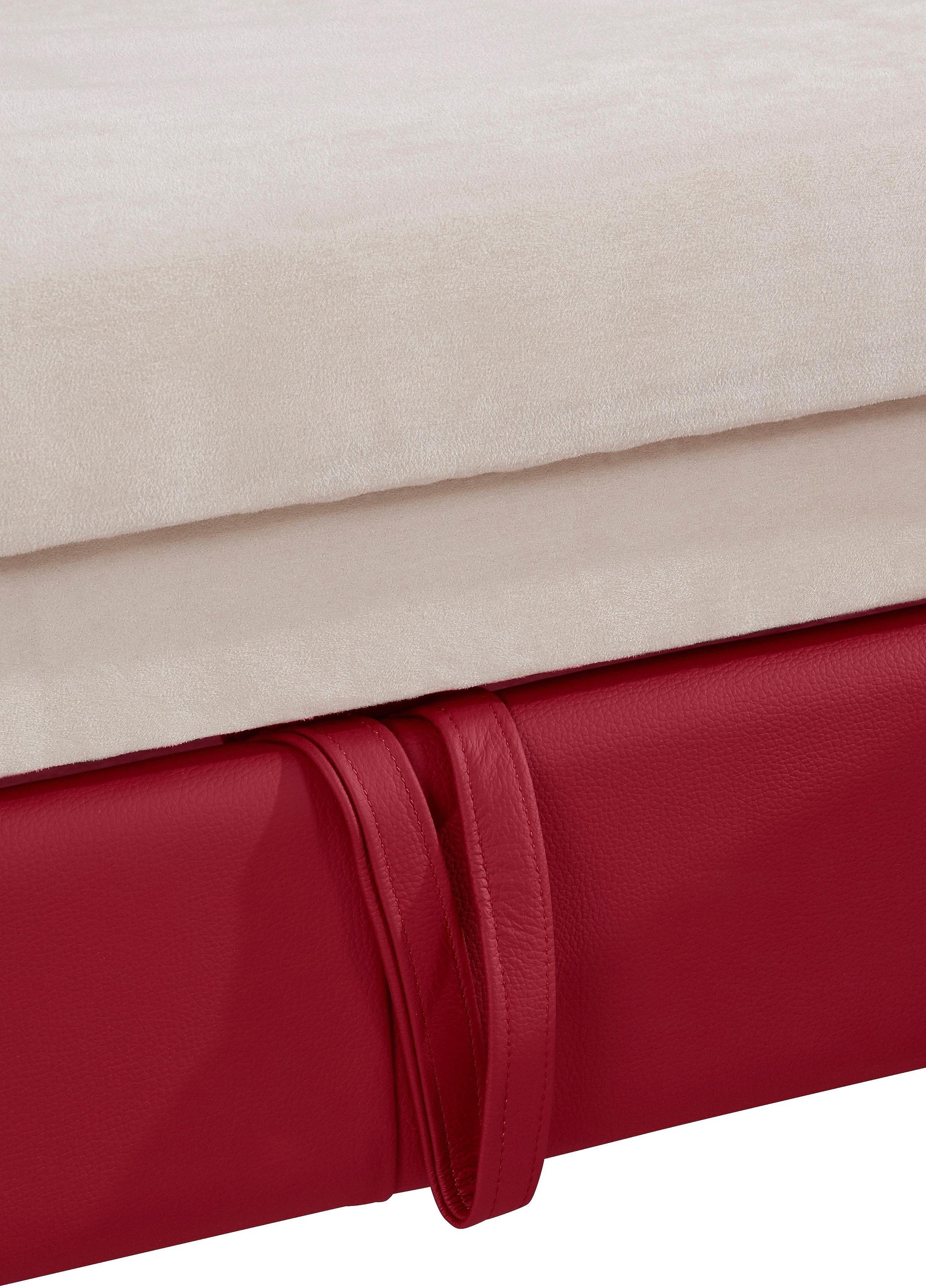 COTTA Polstergarnitur »Caluso L-Form«, Set bestehend aus: Ecksofa mit Kopfteilverstellung & Hocker