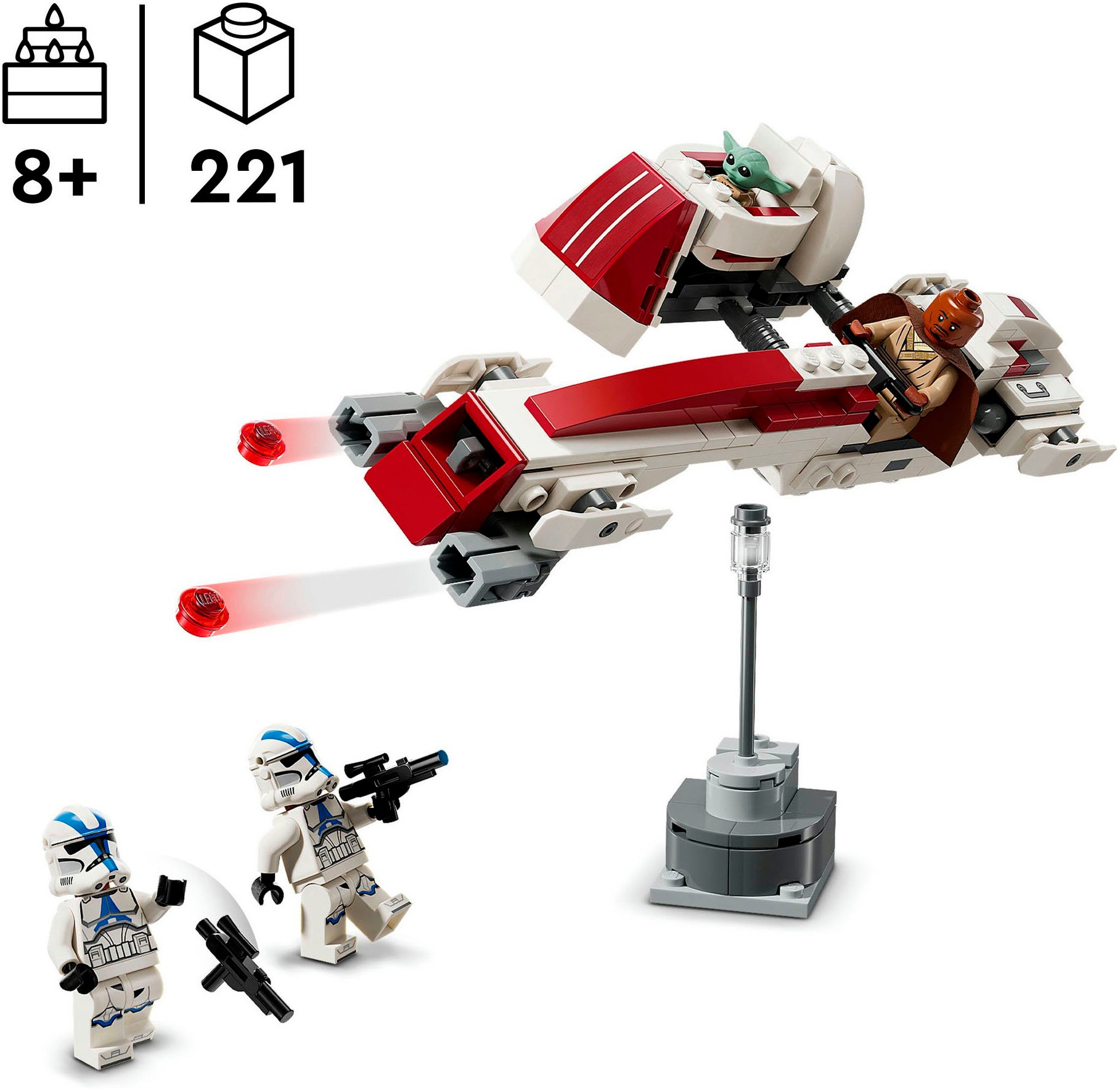 LEGO® Konstruktionsspielsteine »Flucht mit dem BARC Speeder™ (75378), LEGO Star Wars TM«, (221 St.)