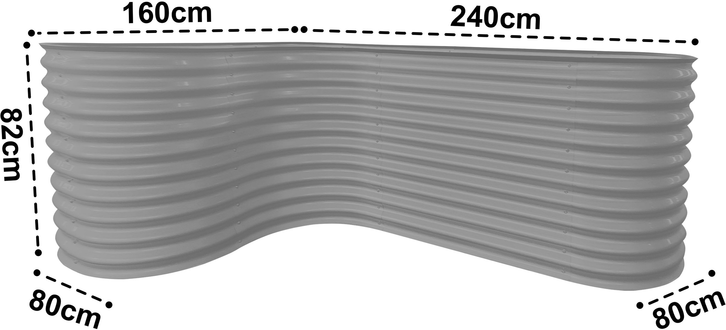 KONIFERA Hochbeet, BxTxH: 240x160x82 cm, 1900 l