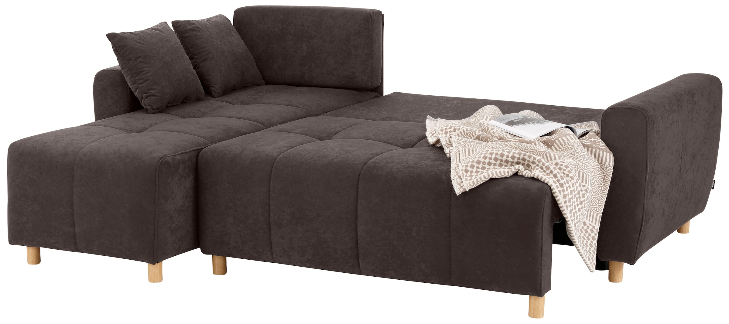 Home affaire Ecksofa »Scania L-Form«, wahlweise mit Bettfunktion und Bettkasten