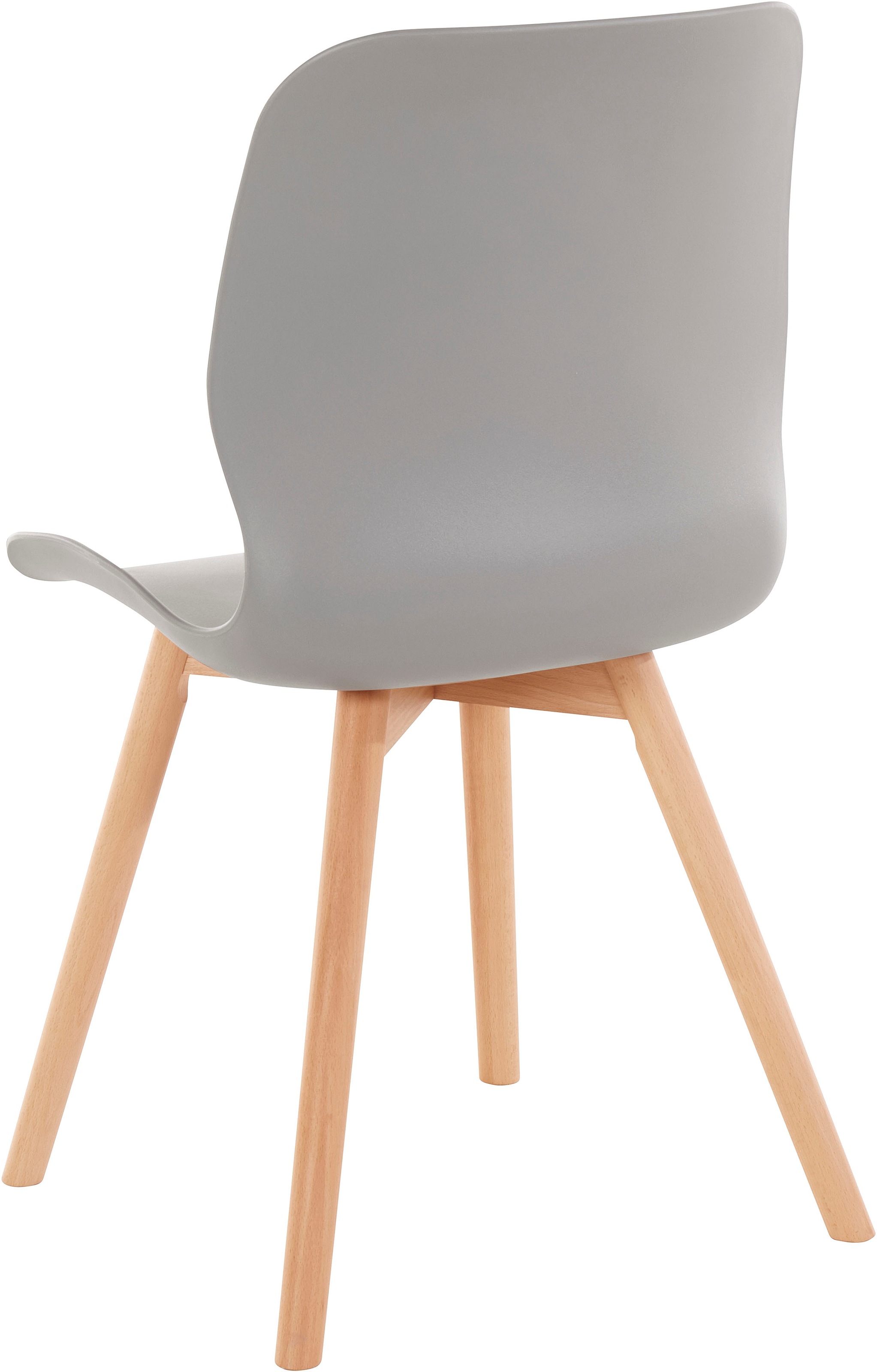 andas Esszimmerstuhl »Lendum«, 2 St., Gestell aus massiver Buche, Sitzschale aus Kunststoff, Sitzhöhe 45 cm