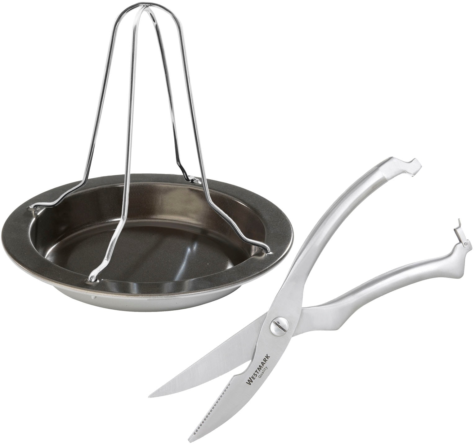 WESTMARK Hähnchenbräter »Modern«, Edelstahl, (Set, 2 St.), inkl. Geflügelsc günstig online kaufen