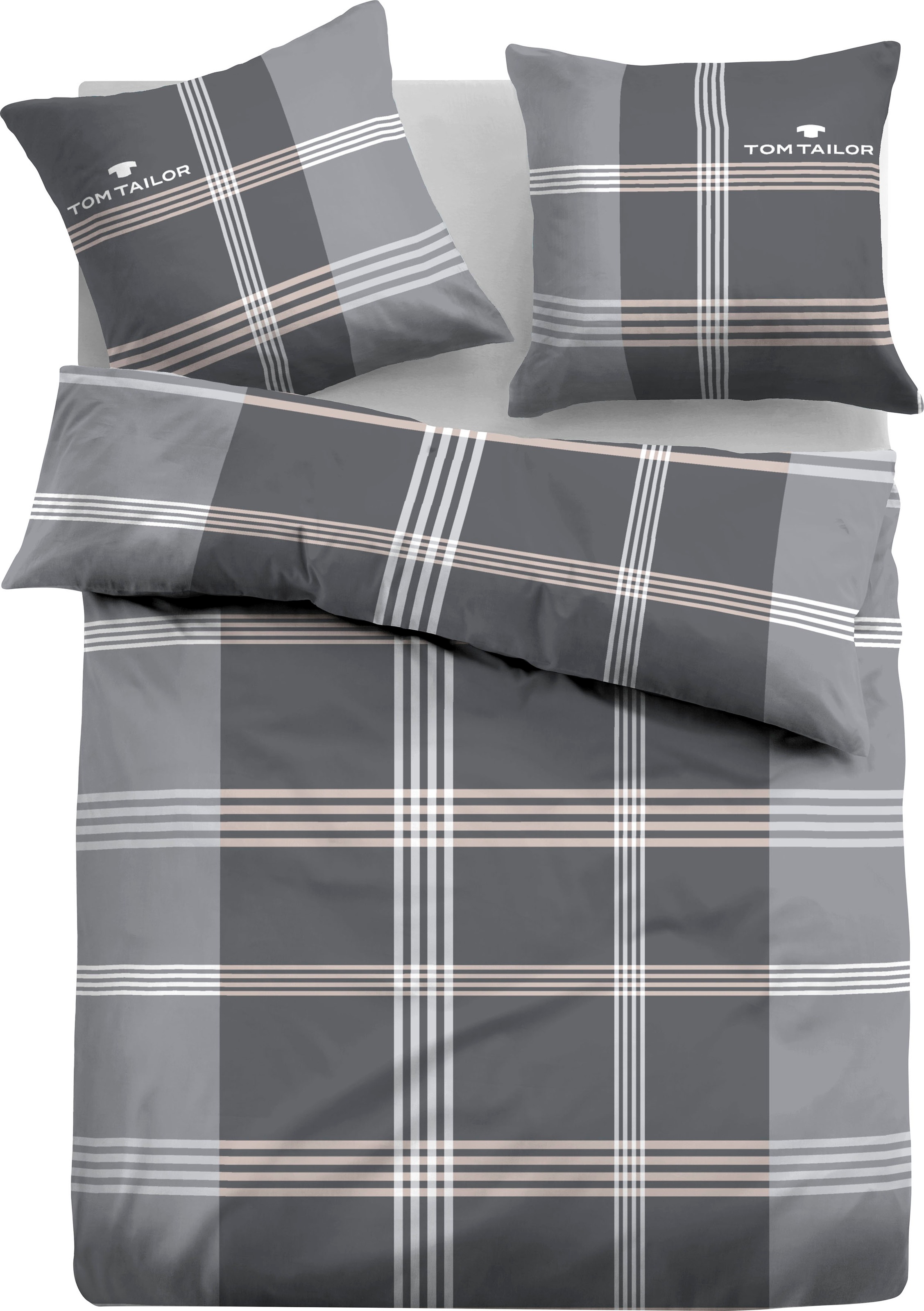 TOM TAILOR HOME Bettwäsche »Ole in Gr. 135x200 oder 155x220 cm«, karierte B günstig online kaufen