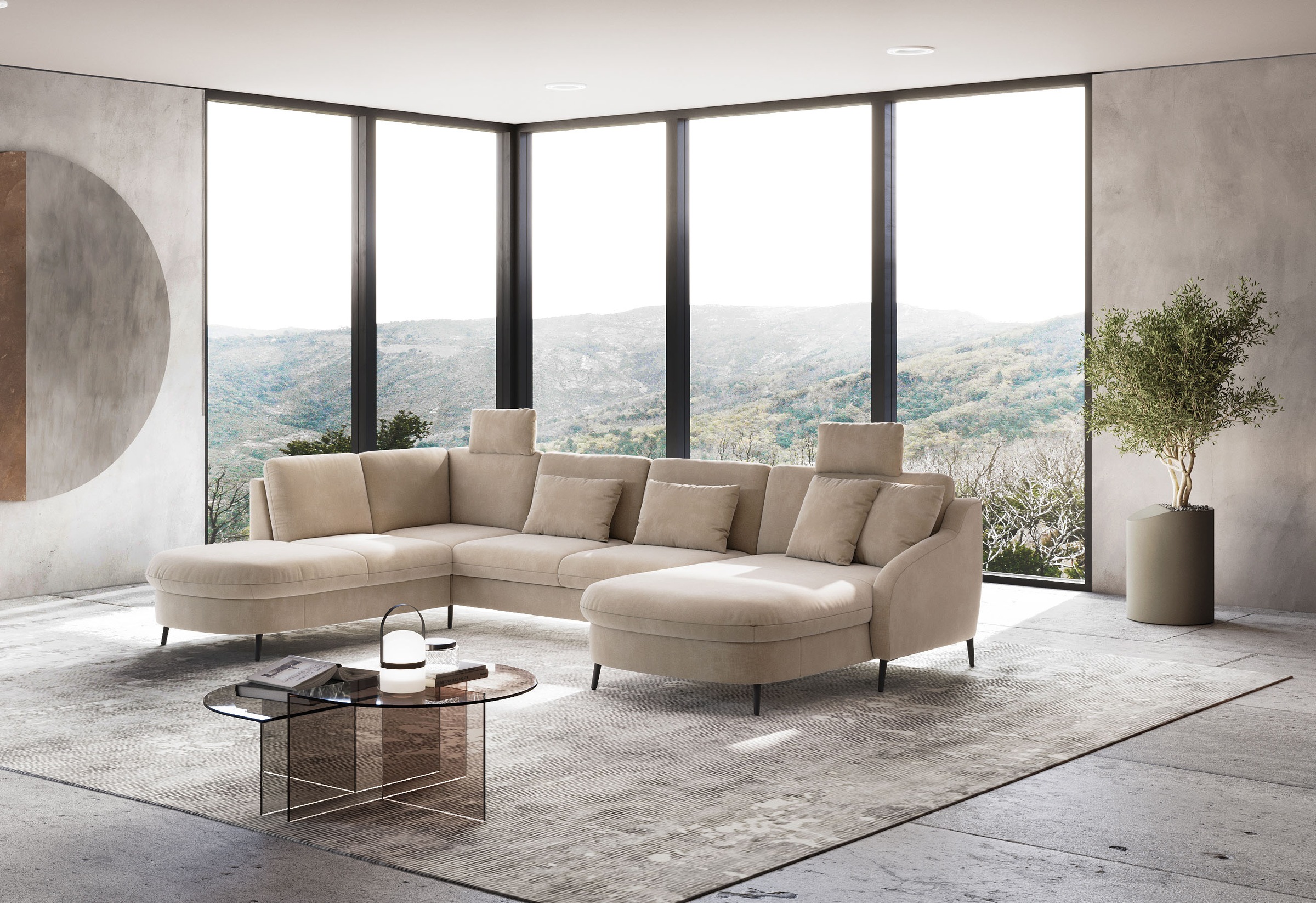 sit&more Wohnlandschaft "Soul U-Form" wahlweise mit Bettfunktion und Bettka günstig online kaufen