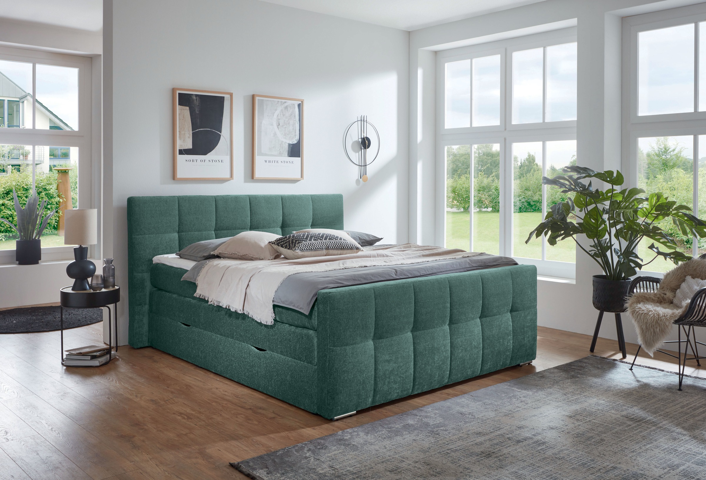 Places of Style Boxspringbett »Rosà«, H3/H3, H3/H4, H4/H4 möglich günstig online kaufen