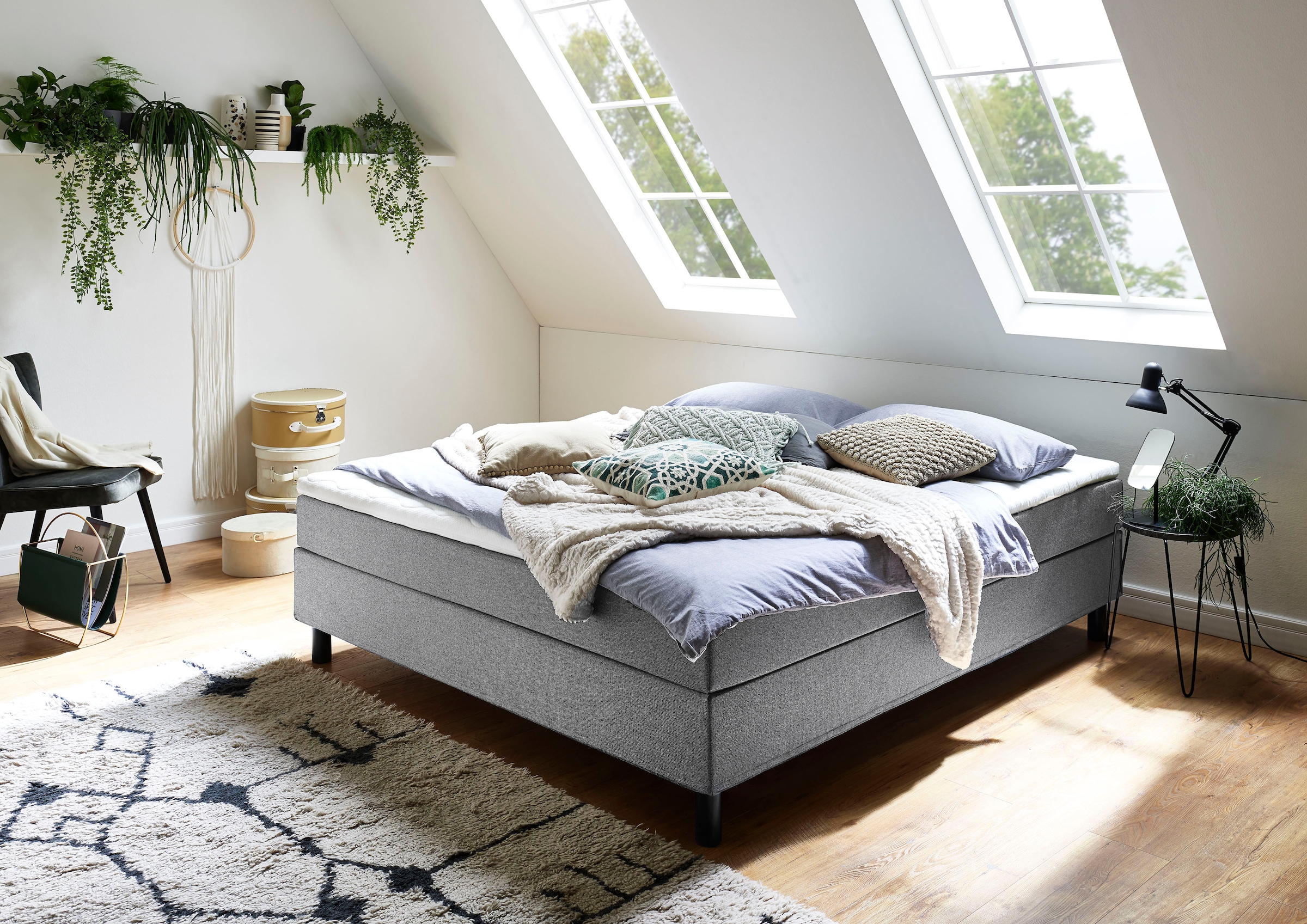 Bild von ATLANTIC home collection Boxbett »Happy«, ohne Kopfteil, mit Topper, wahlweise mit oder ohne Bettwaren