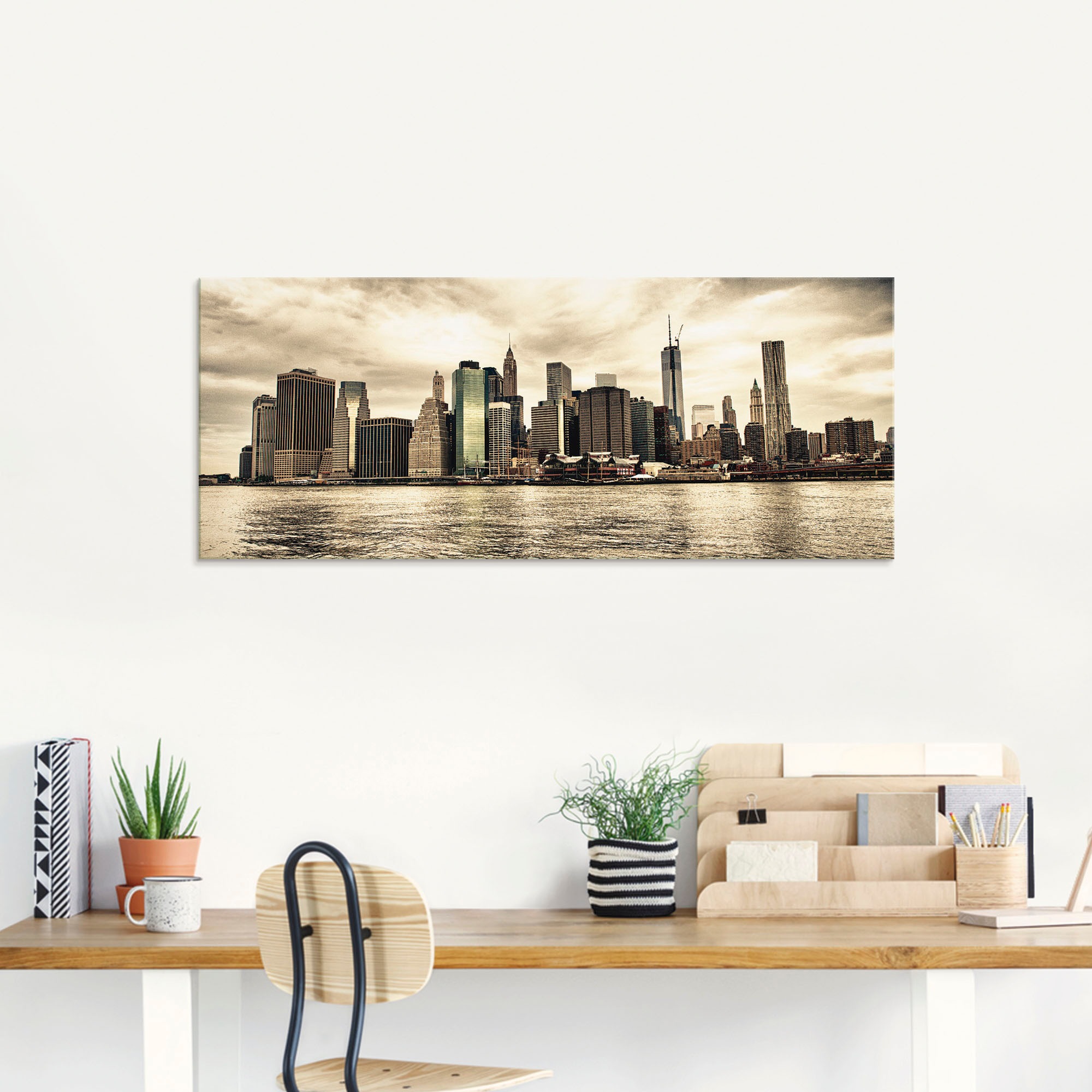 Artland Glasbild »Lower Manhattan Skyline«, Amerika, (1 St.), in verschiede günstig online kaufen
