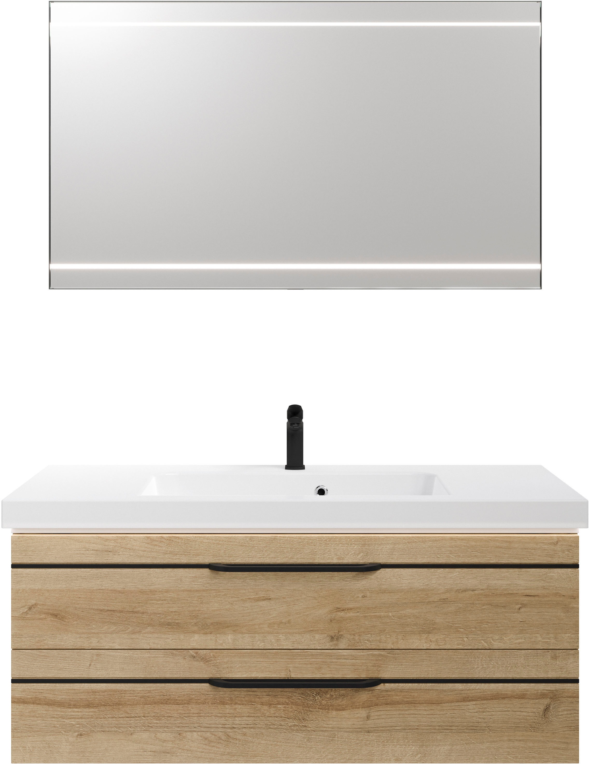 Saphir Badmöbel-Set »Balto 2-teilig Mineralmarmor-Waschtisch mit LED-Spiege günstig online kaufen