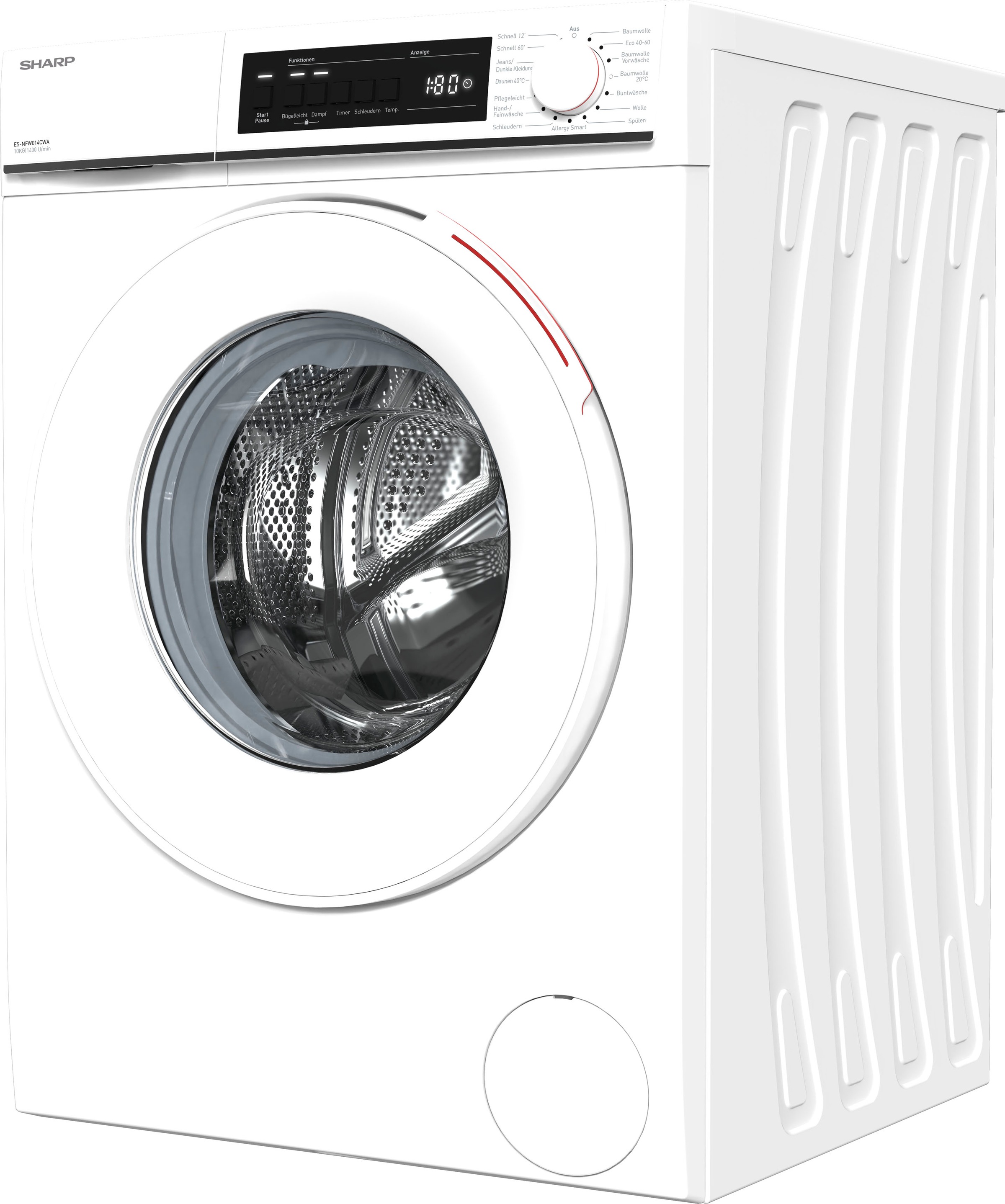 Sharp Waschmaschine »ES-NFW014CWA-DE«, 10 kg, 1400 U/min