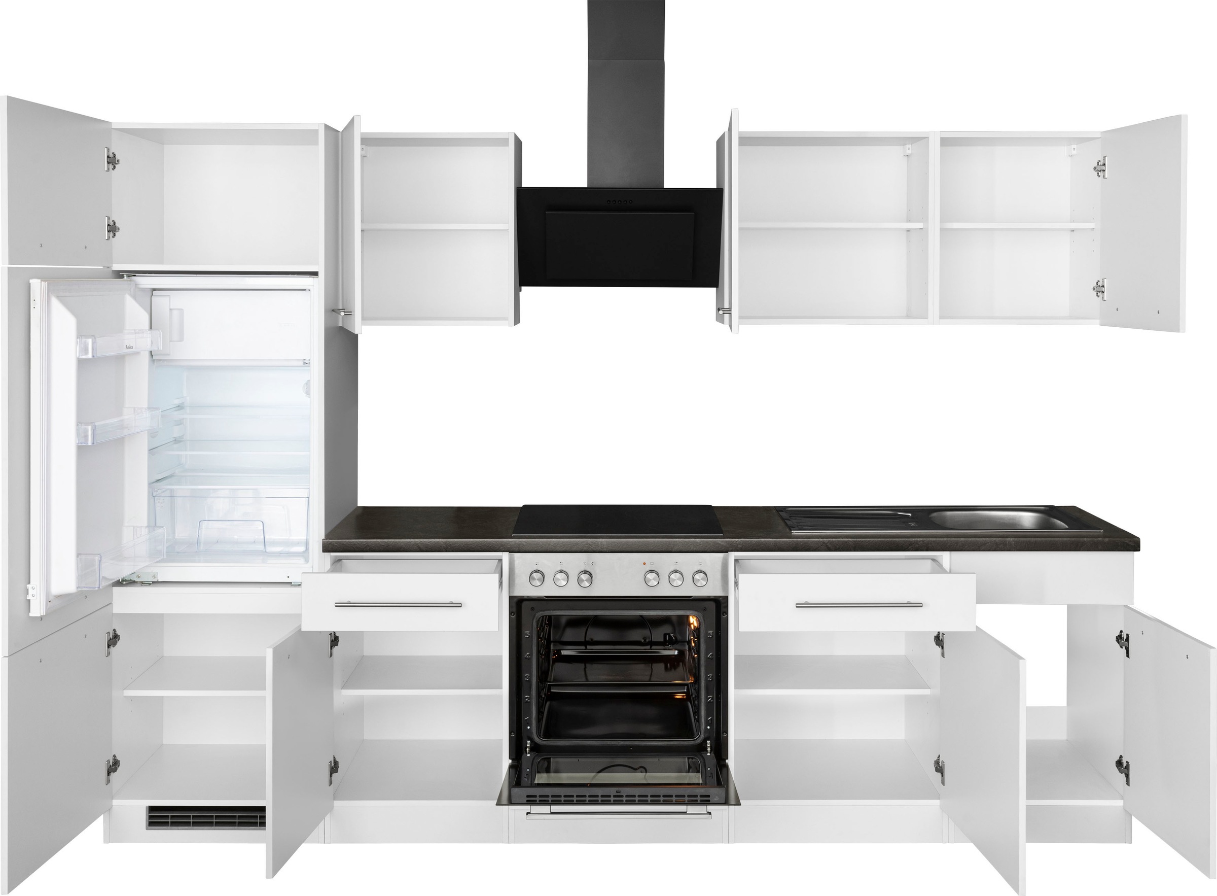 wiho Küchen Küchenzeile »Unna«, ohne 280 Rechnung Breite kaufen cm auf E-Geräte