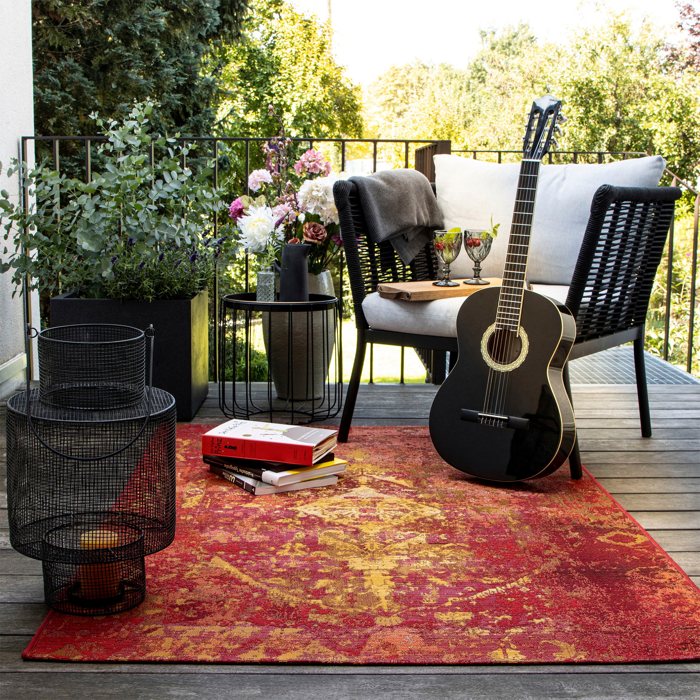 Obsession Teppich »My Gobelina 643«, rechteckig, 6 mm Höhe, Kurzflor, Ornamente, Vintage Design, In- und Outdoor geeignet