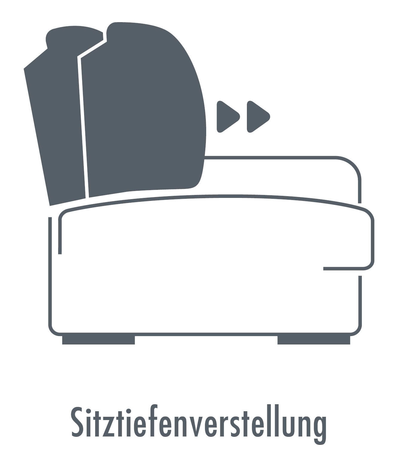 Die PlanBar Ecksofa »MP-IN16037 L-Form, Breite 289 cm, mit Kaltschaum-Polsterung« mit Sitztiefenverstellung & Zierkissen