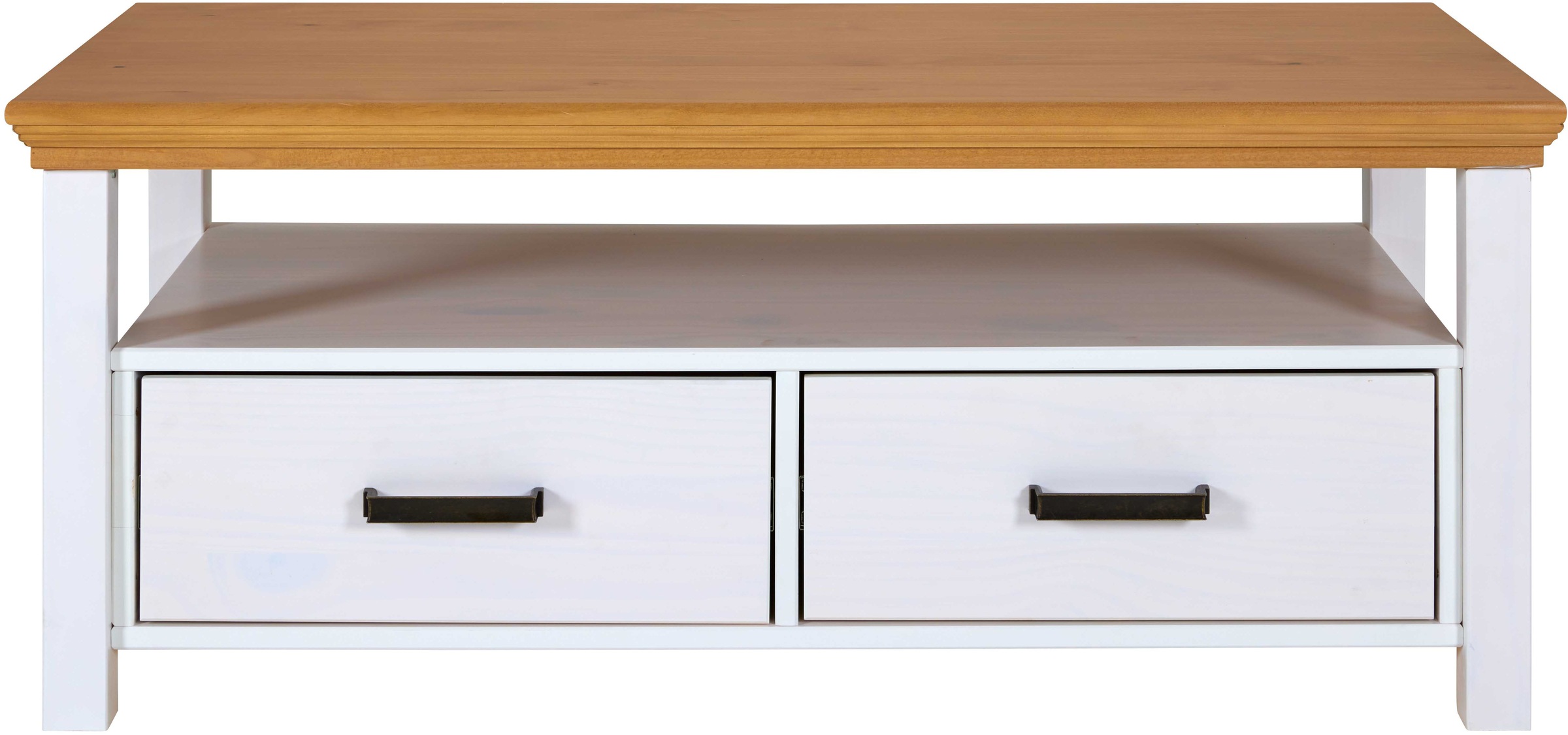 Inter Link Couchtisch »Couchtisch Maluno« 1 Stk. tlg. Kiefer Massiv, Soft-Close, Stauraum, BxTxH: ca. 119,40 x 60 x 49 cm