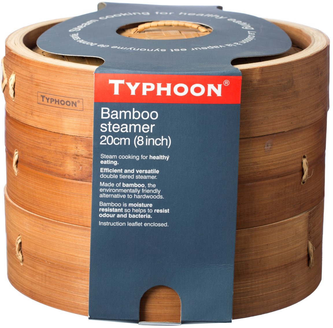 Typhoon Dampfgartopf, Bambus, Dampfkochtopf, schonende Zubereitung, für die asiatische Küche, Ø20 cm
