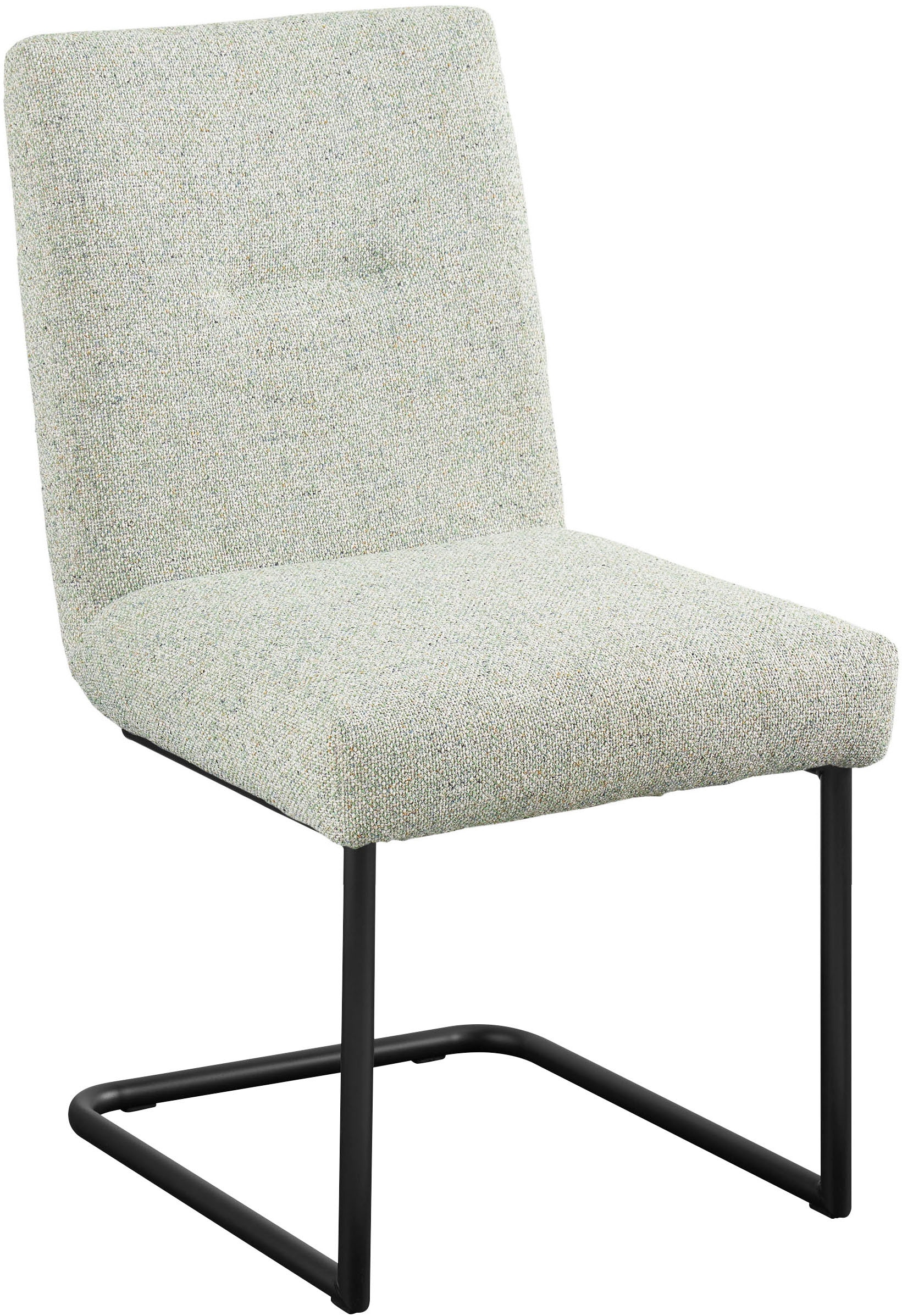set one by Musterring Esszimmerstuhl »Tracy«, Webstoff, 2er-Set, Freischwingergestell schwarz, Sitz aus Webstoff, B52 x T65 cm