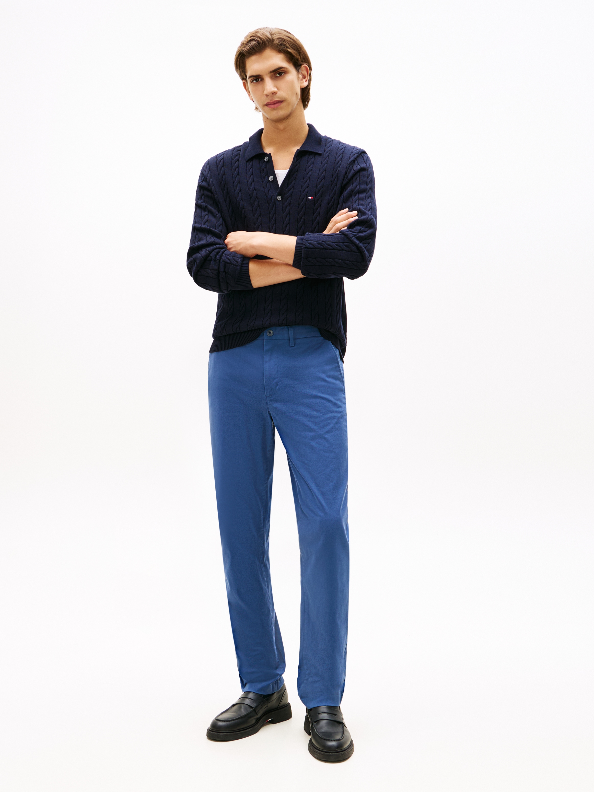 Tommy Hilfiger Polokragenpullover »CLASSIC COTTON CABLE«