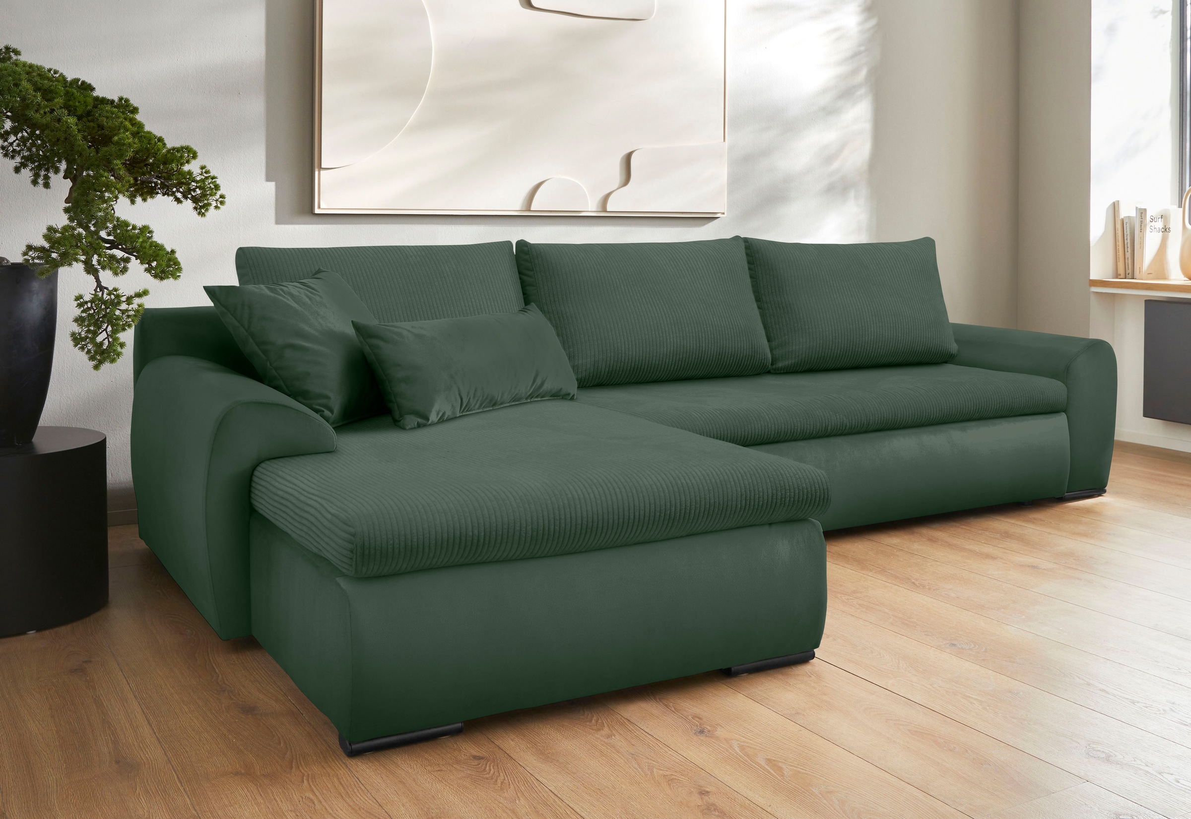 Home affaire Ecksofa »Win, L-Form, Breite 285cm« optional mit Schlaffunktio günstig online kaufen