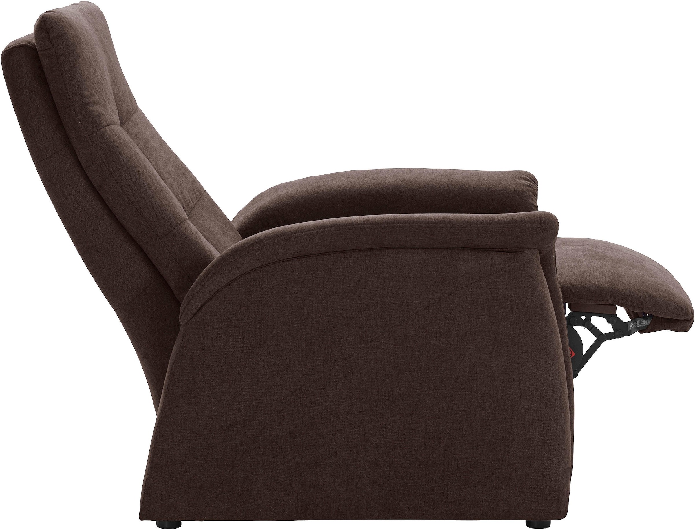 exxpo - sofa fashion Sessel »Tivoli, Hochlehnsessel, Relaxsessel, Kinosessel, bequem«, (Set), mit Relaxfunktion, schmale Armlehnen