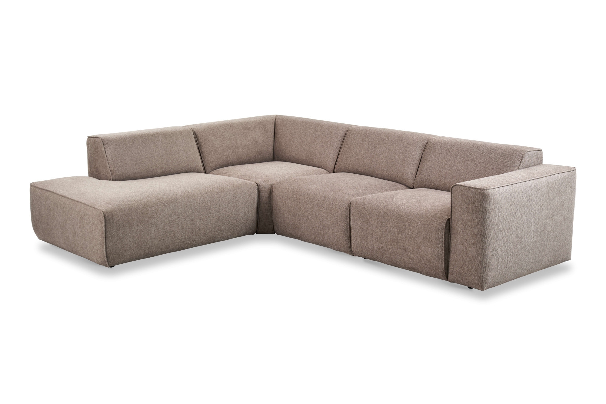 andas Ecksofa »Noord«, mit Kedernaht, in einem Soft-Touch Bezug