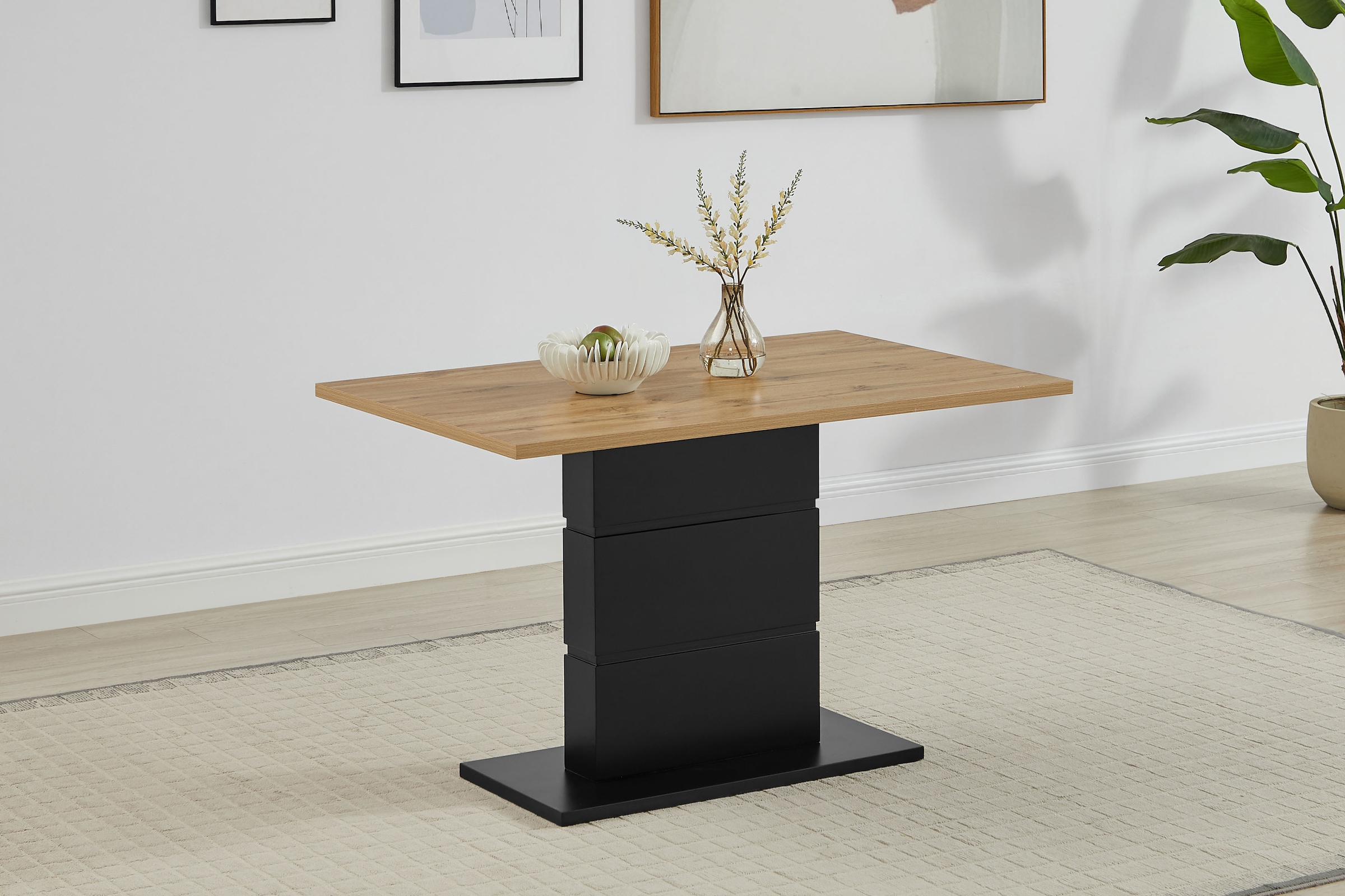 OTTO home Eckbankgruppe »Geranie, Sitzgruppe, Eckbank links und rechts montierbar« Set, Gruppe bestehend aus Eckbank, Esstisch 120 cm, zwei Freischwinger, 4 Stk. tlg. Eckbank wahlweise links und rechts montierbar