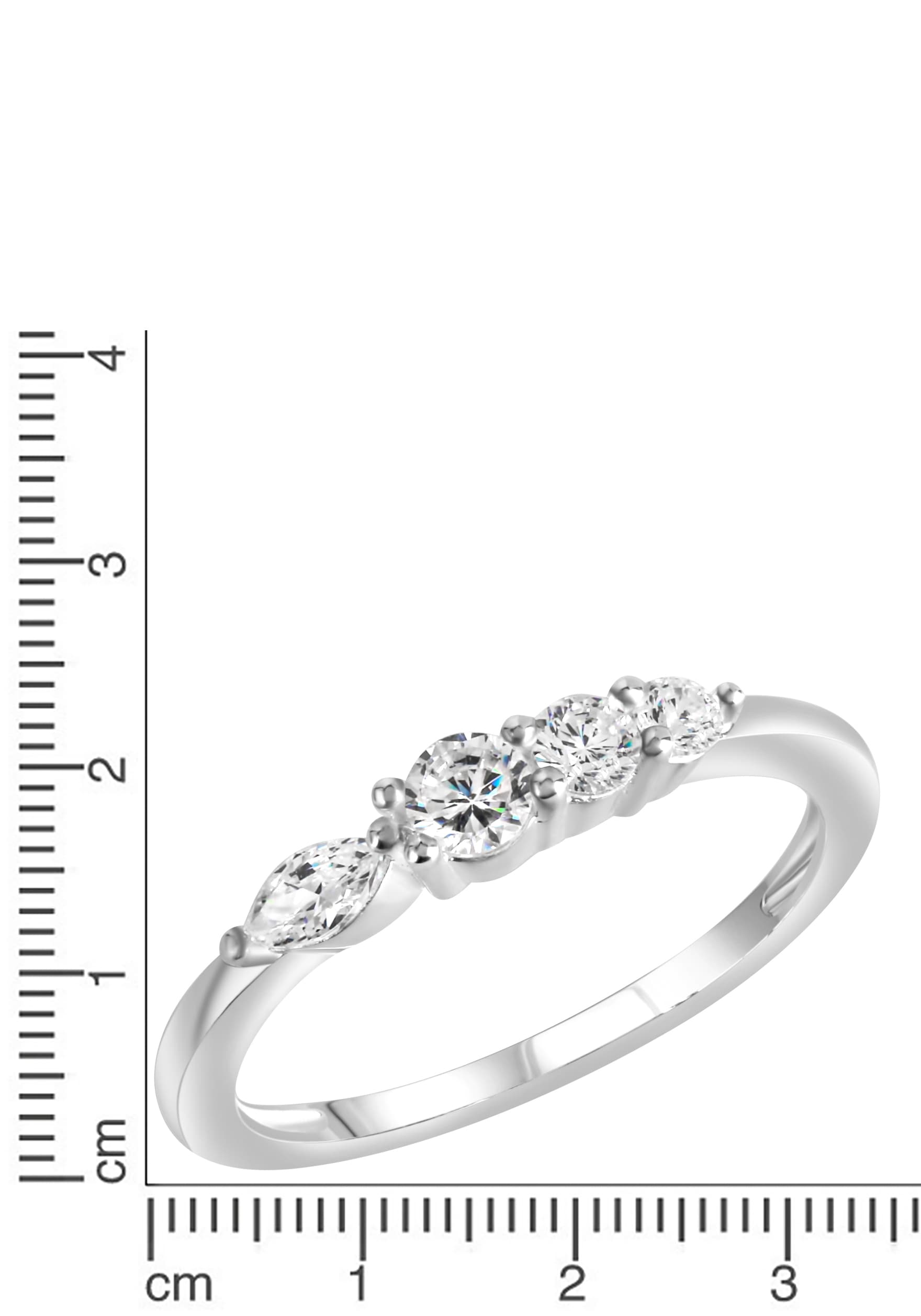 Firetti Fingerring »Schmuck Geschenk Silber 925 Silberring Solitär-Optik«, mit Zirkonia (synth.)