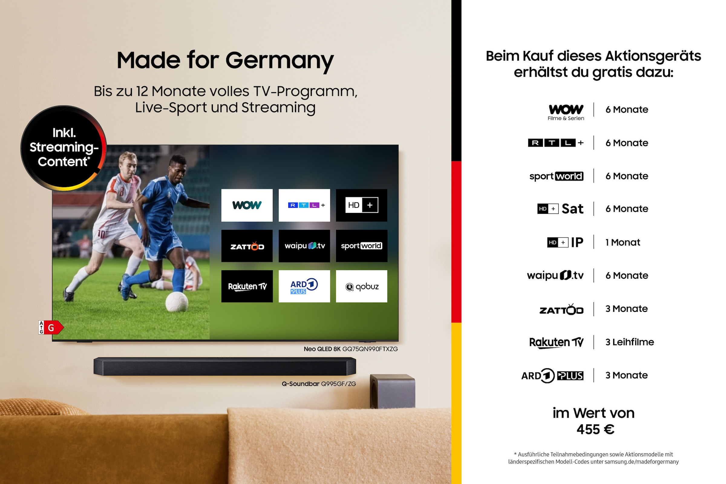 Samsung OLED-Fernseher »GQ55S84FAU« 138 cm/55 ″ Smart-TV HDR, Dolby Atmos & AI Sound, Pantone Farben, Gaming Hub, bis zu 120Hz