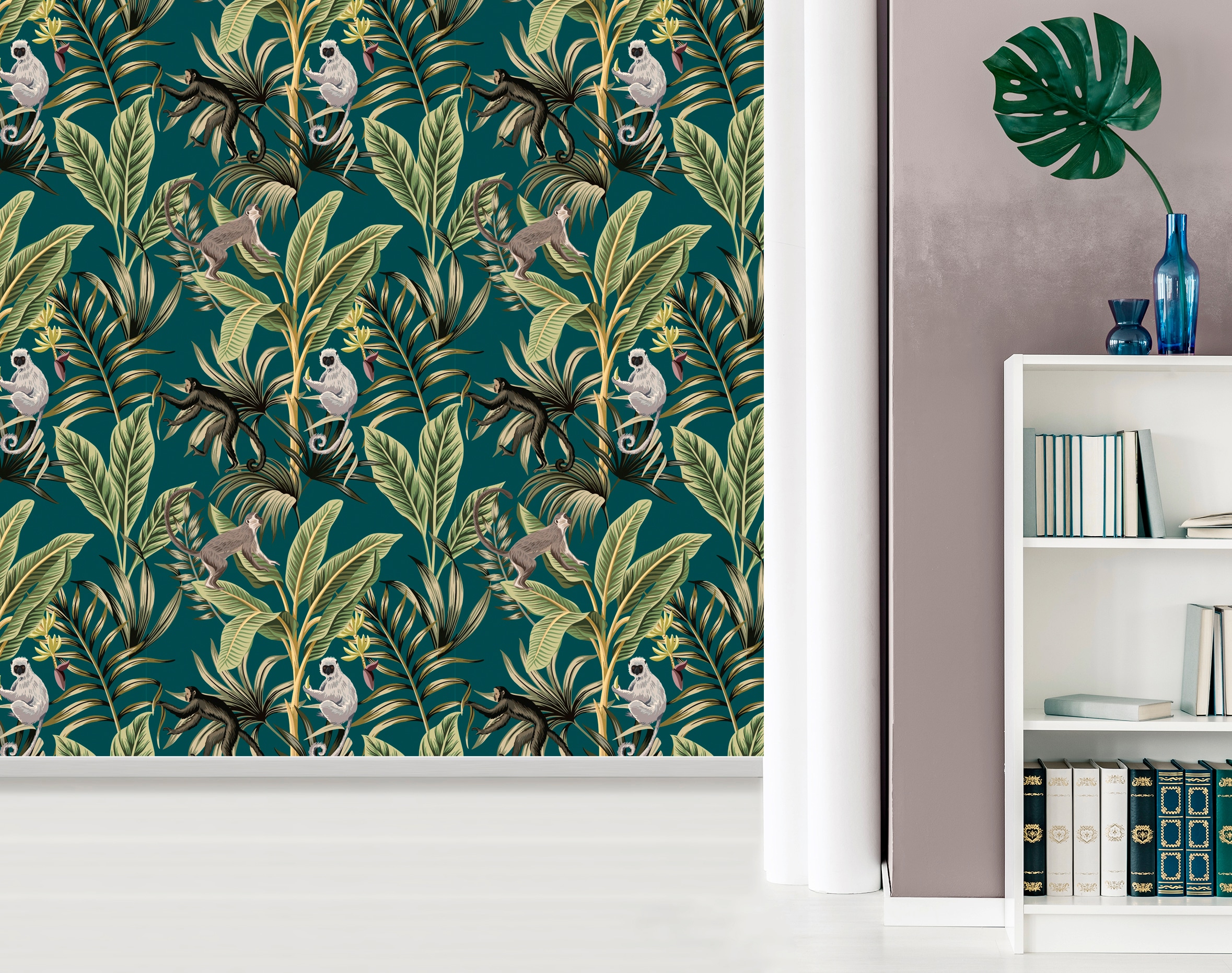 queence Vinyltapete »Pina« Motiv | floral | geblümt | gemustert glatt 90x250cm, selbstklebend, kinderleichte Anbringung, , Sticker